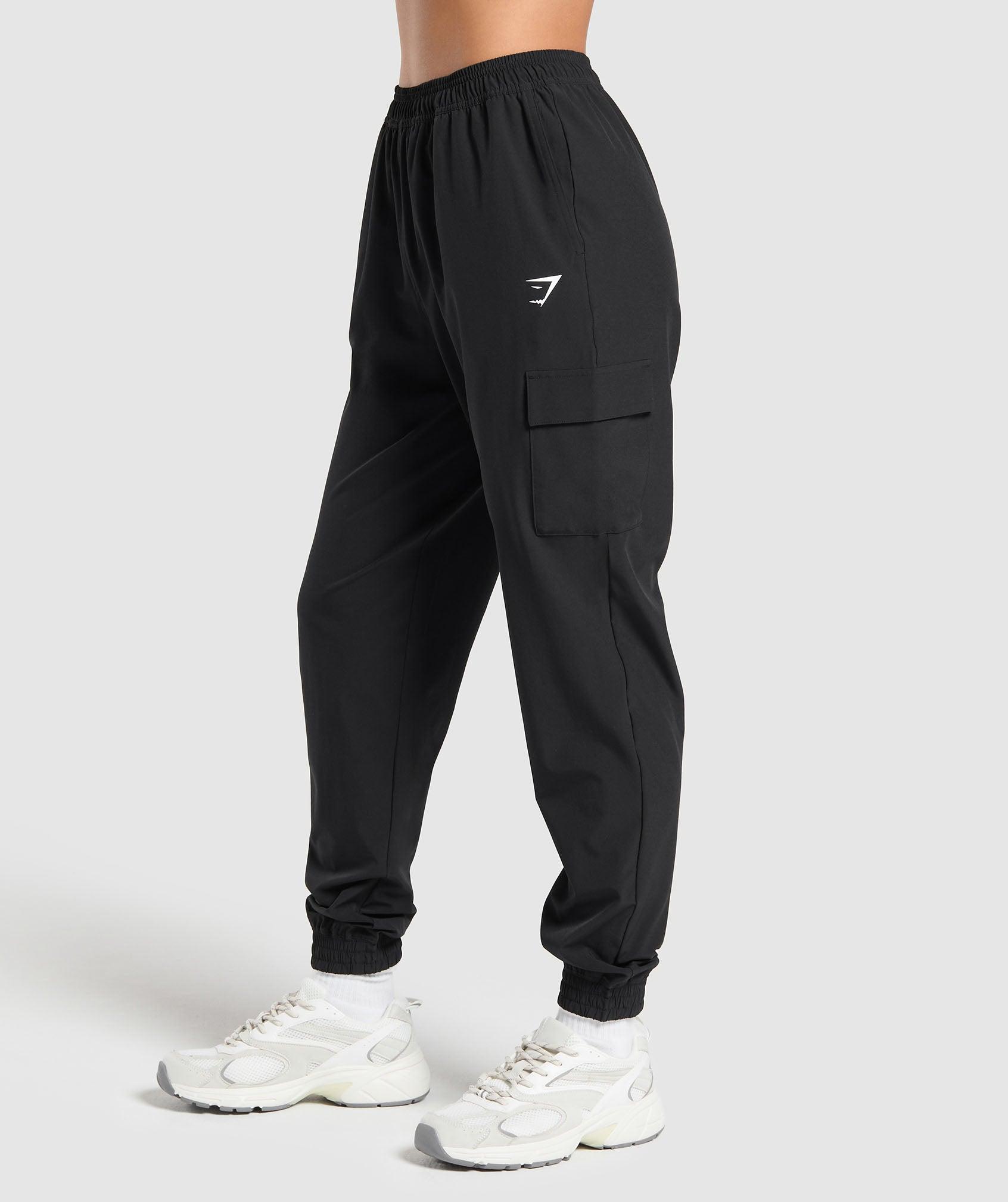 Gymshark Woven Cargo Pant - Black Female Product Image