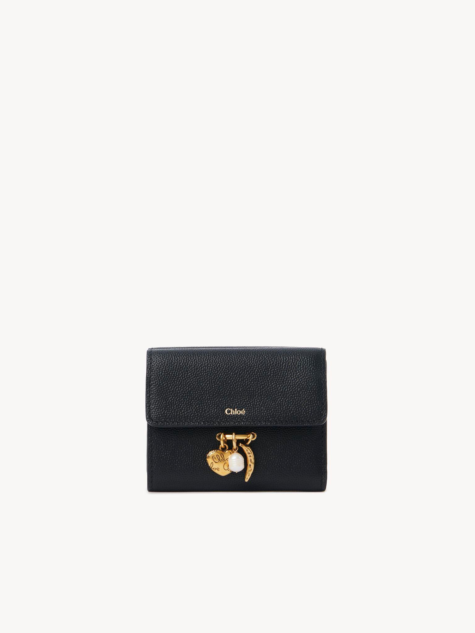 Small Chloé Charms tri-fold wallet in grained leather Product Image