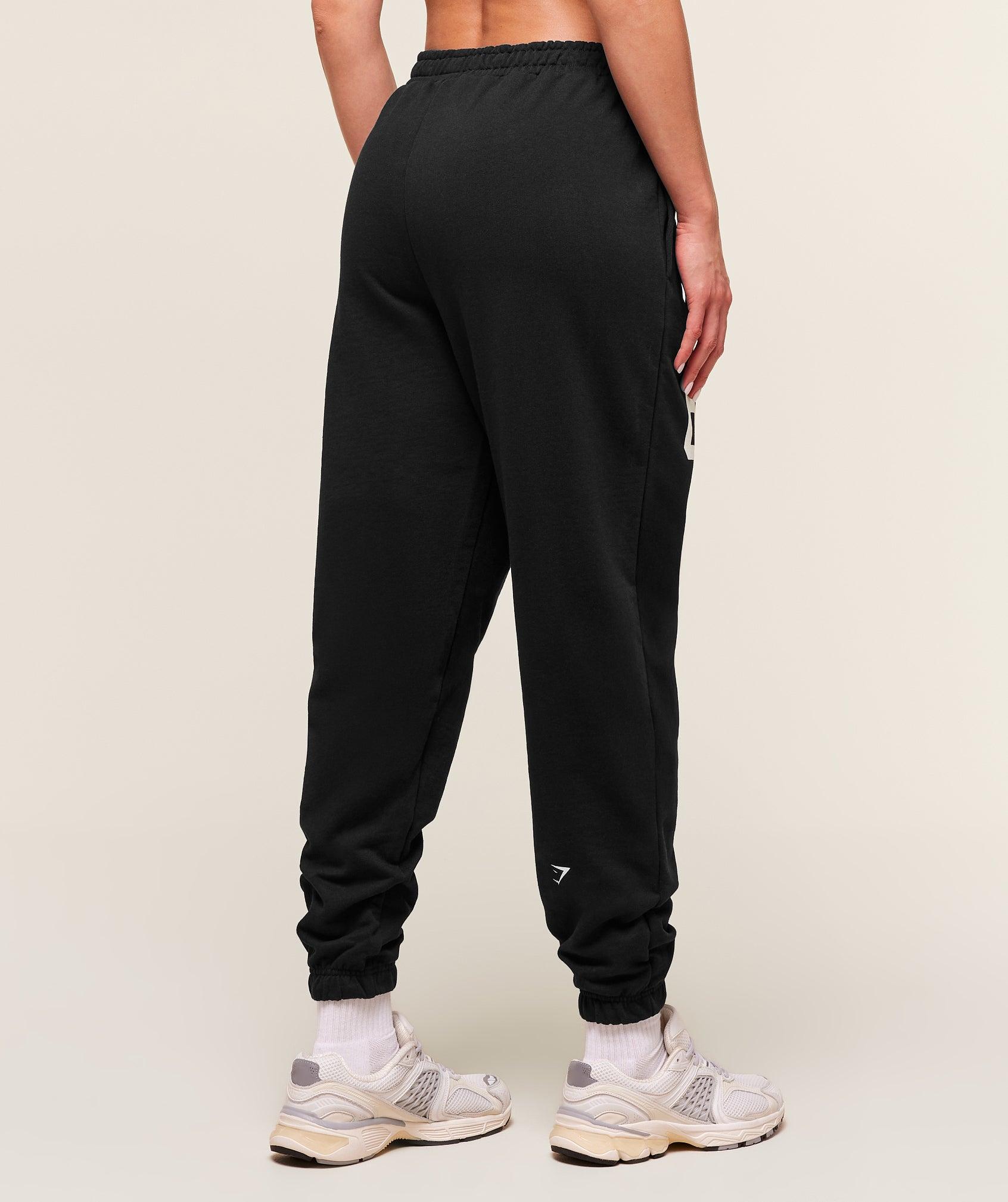 Gymshark Campus Graphic Oversized Jogger - Black Female Product Image