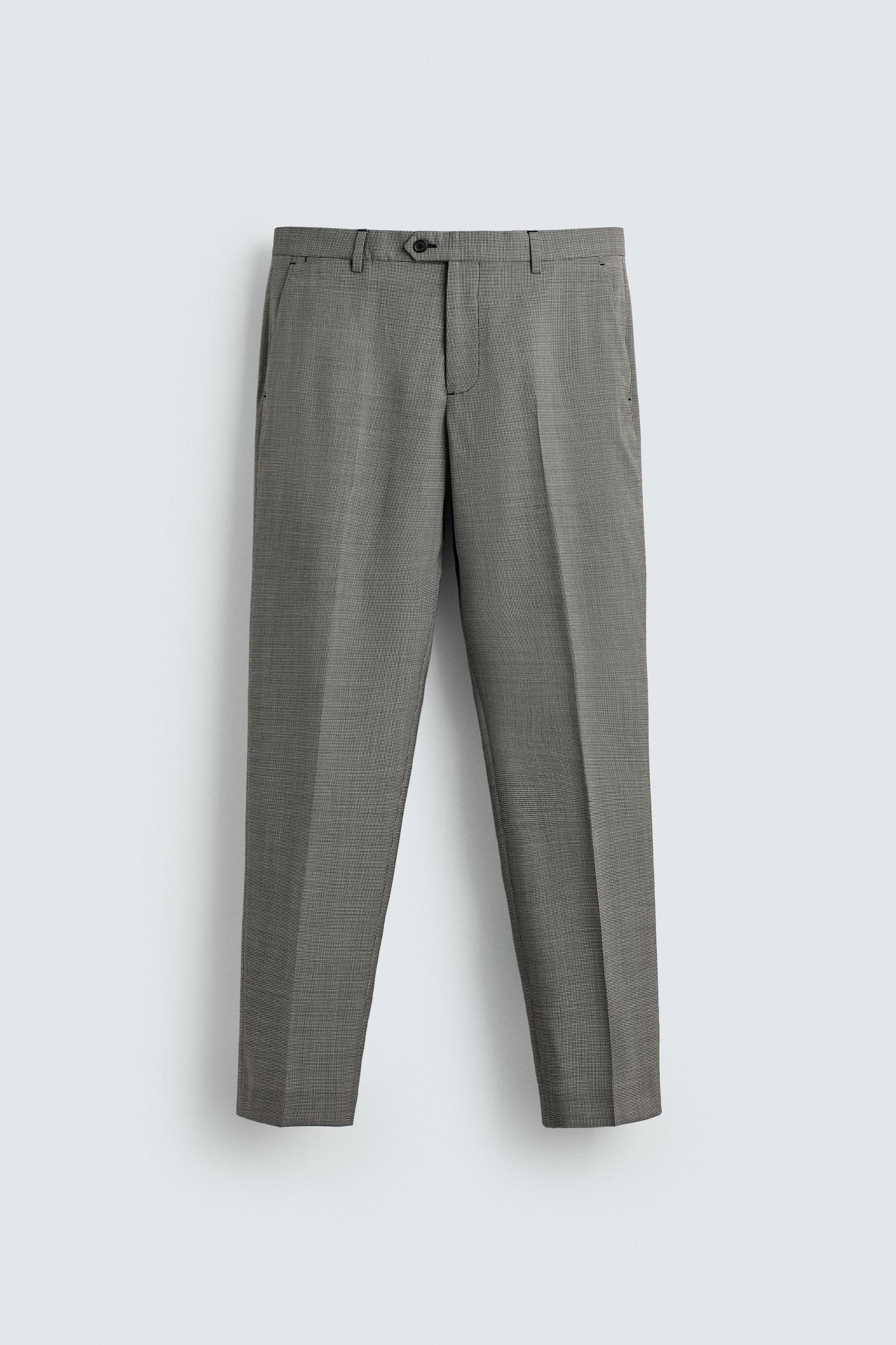 PLAID WOOL BLEND SUIT PANTS Product Image
