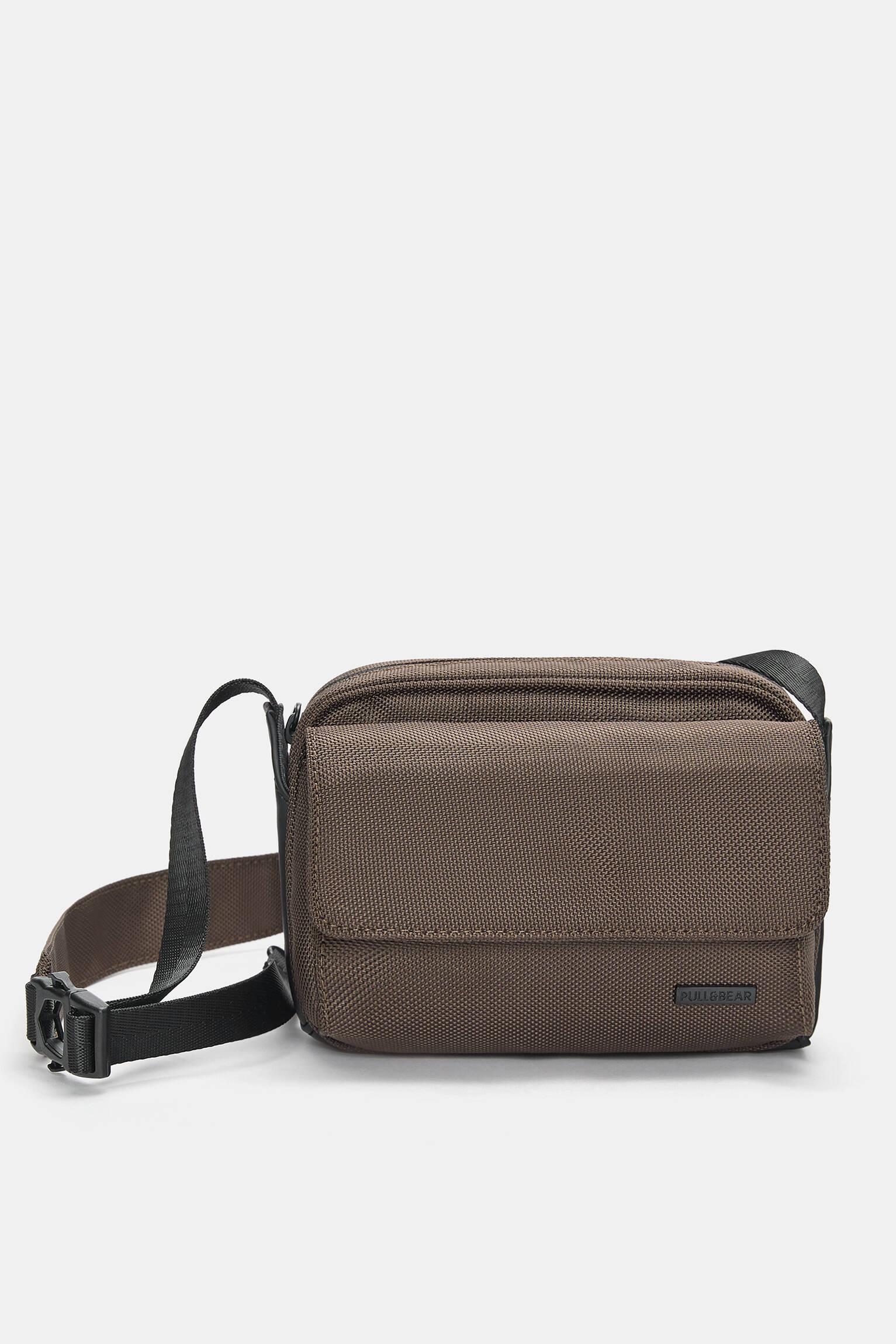 Nylon crossbody bag with flap Product Image