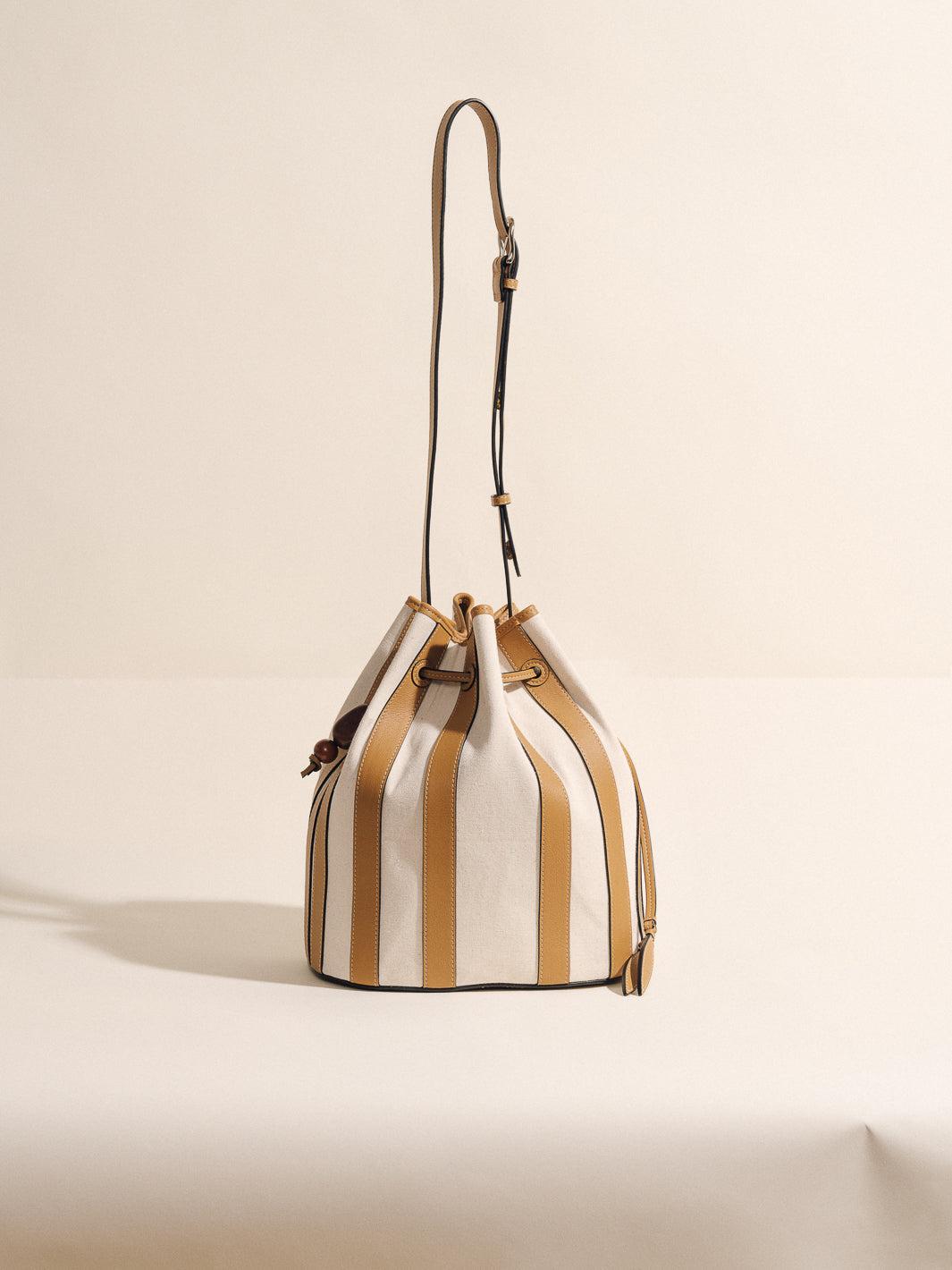 The Extra Large Drawstring in Striped Canvas Product Image