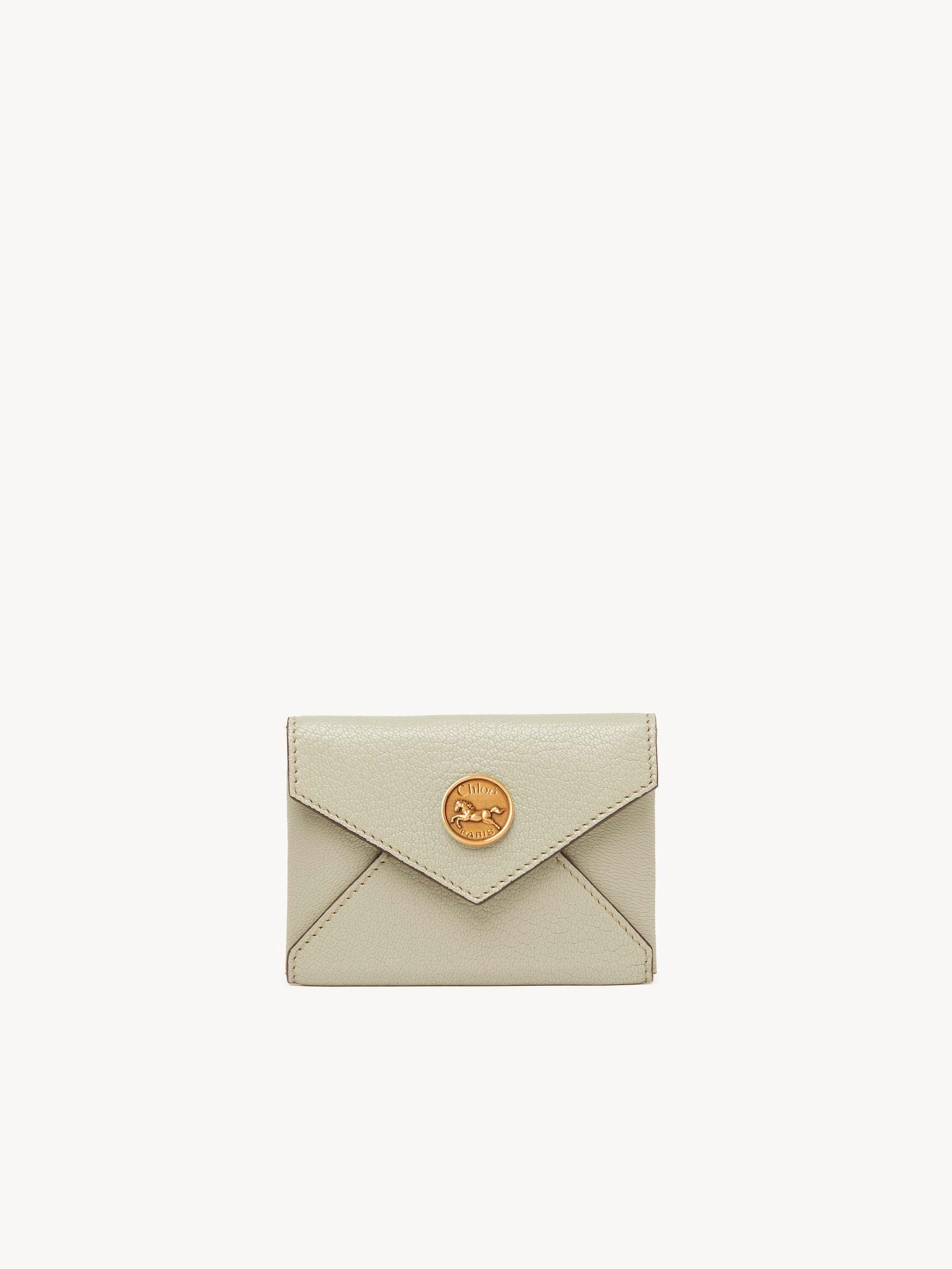 Envelope card holder in grained leather Product Image