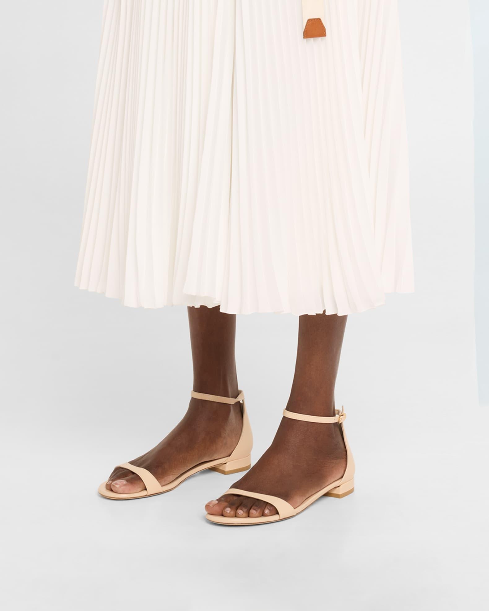 Nudist Leather Ankle-Strap Sandals Product Image