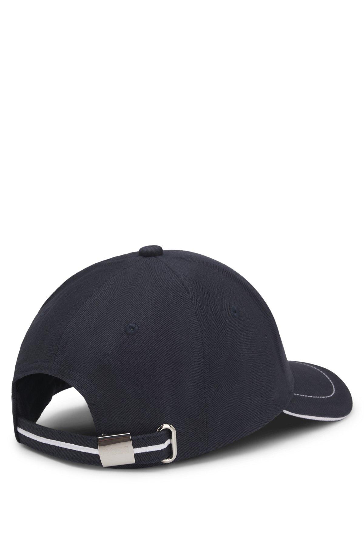 BOSS - Cotton-twill cap with embroidered logo - Dark Blue Product Image