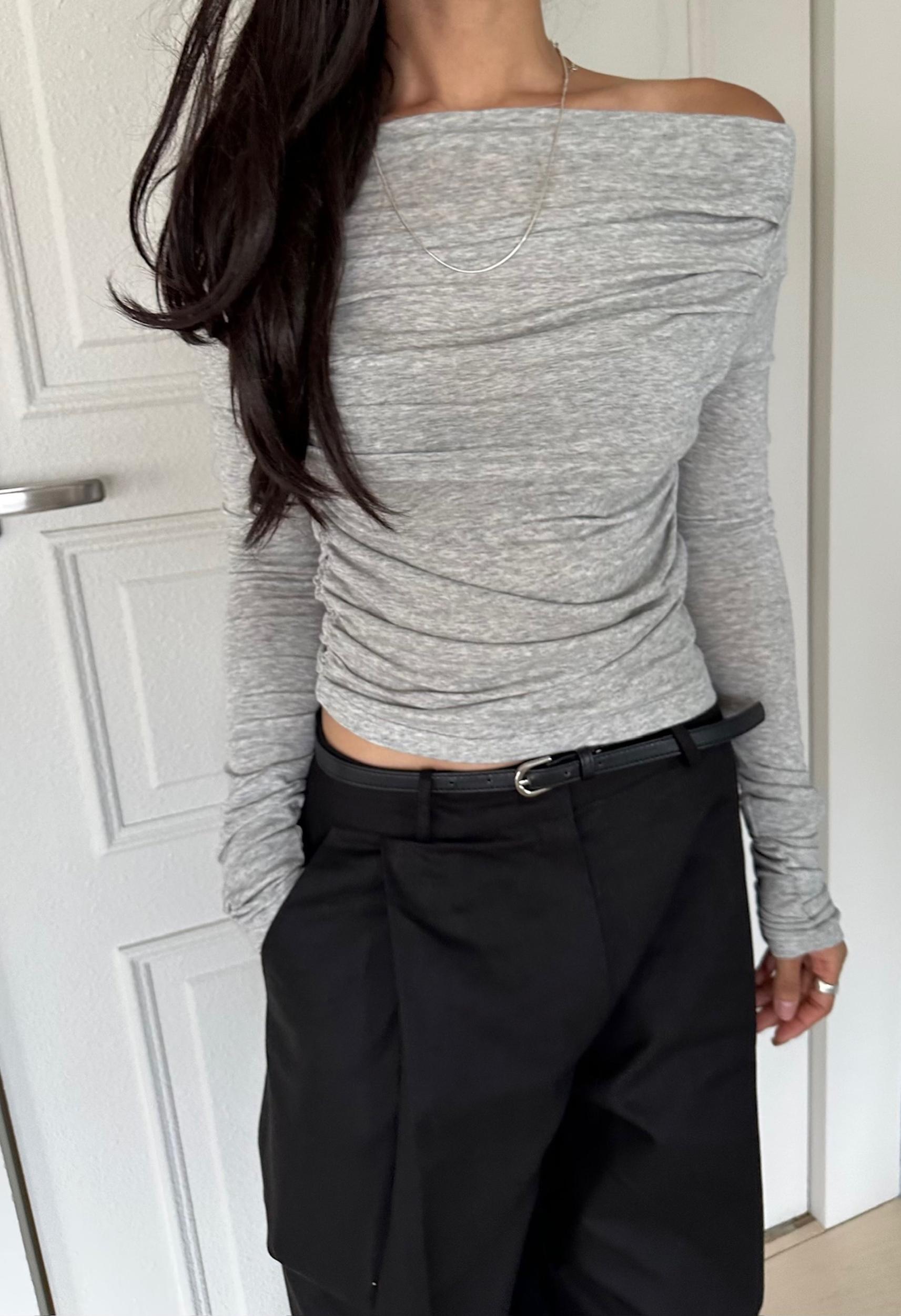 Corina Top in Grey Product Image