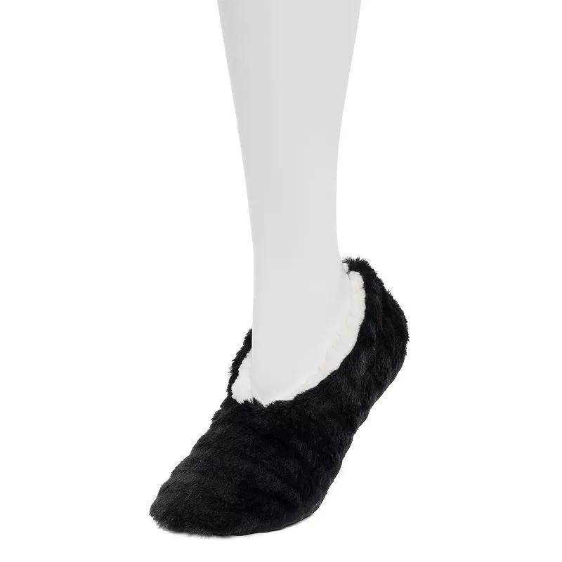 Women's Cozy Soft Faux Fur Ballerina Slipper Socks,  Product Image