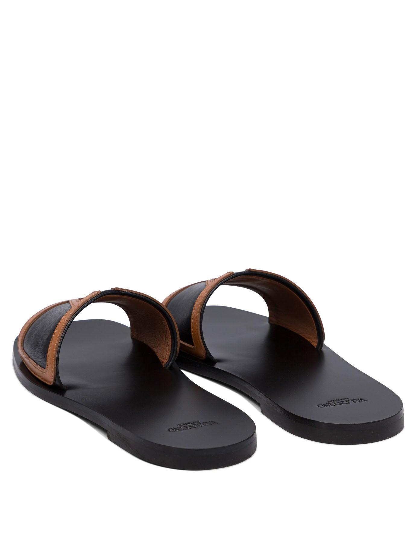 VALENTINO GARAVANI Viva Superstar Slide Sandal In Nappa Leather In Black Product Image