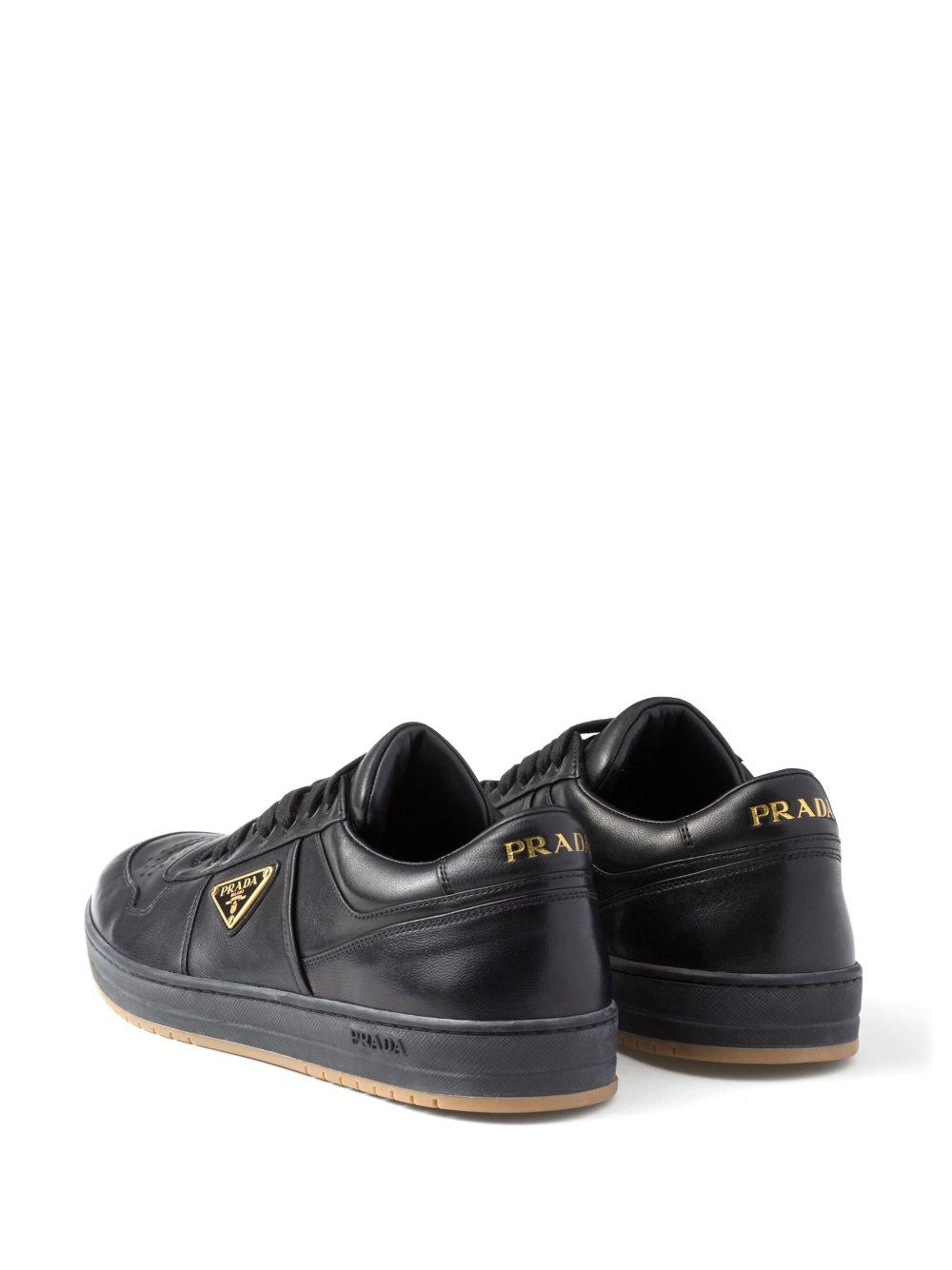 enamel-triangle leather sneakers Product Image