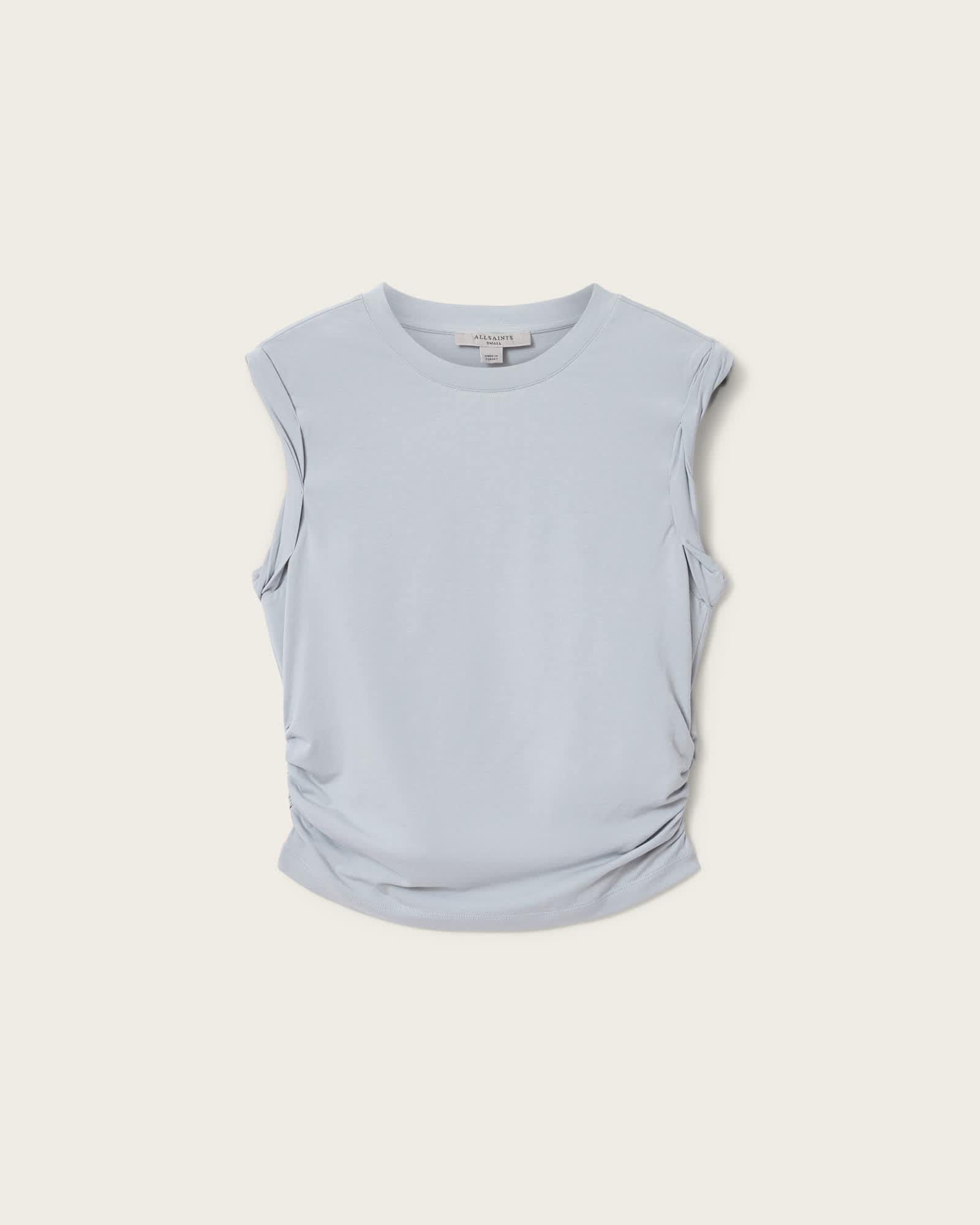 West Sleeveless Tank Top HIGH RISE BLUE | ALLSAINTS US Product Image