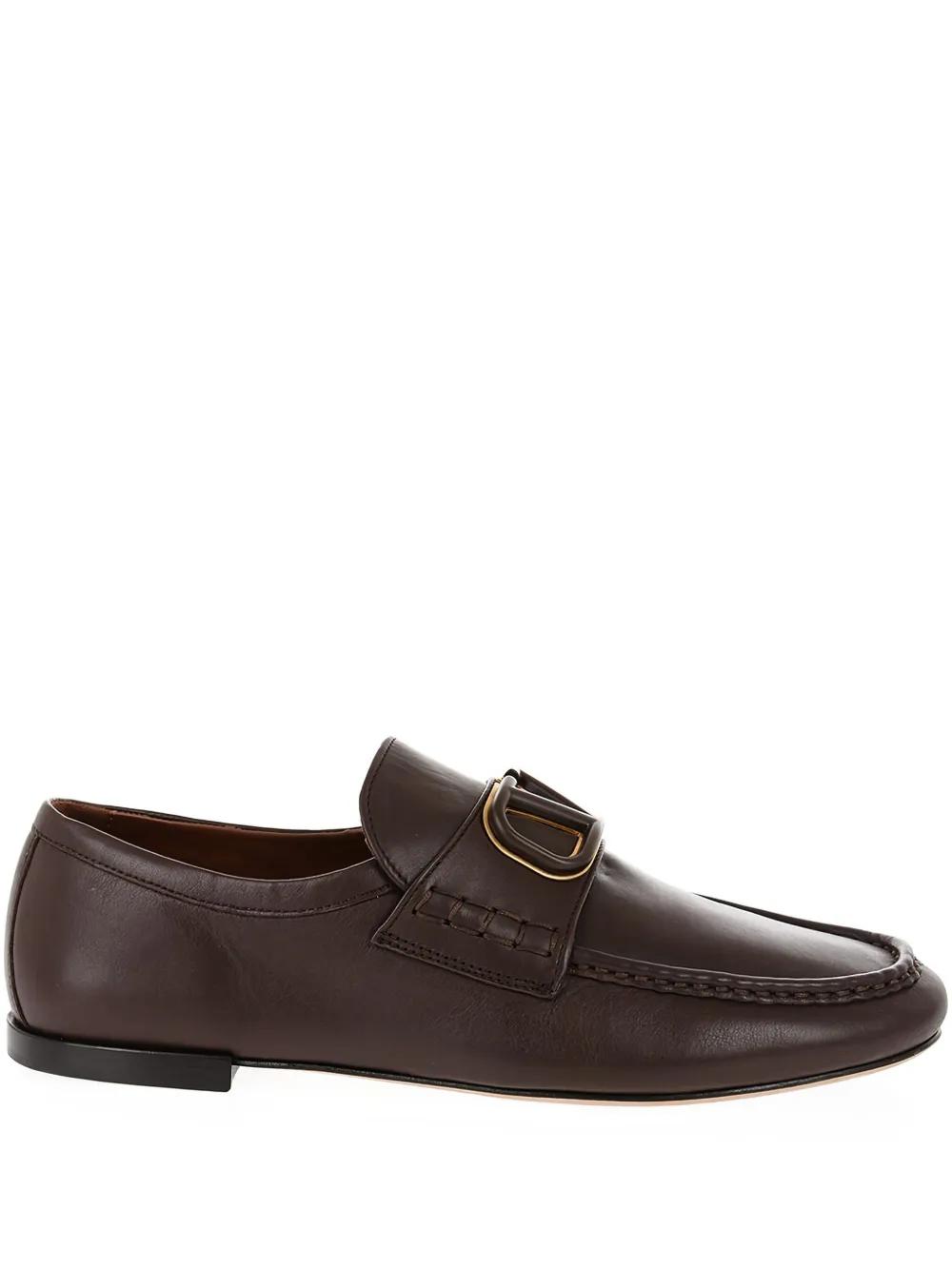 VLogo Signature leather loafers Product Image