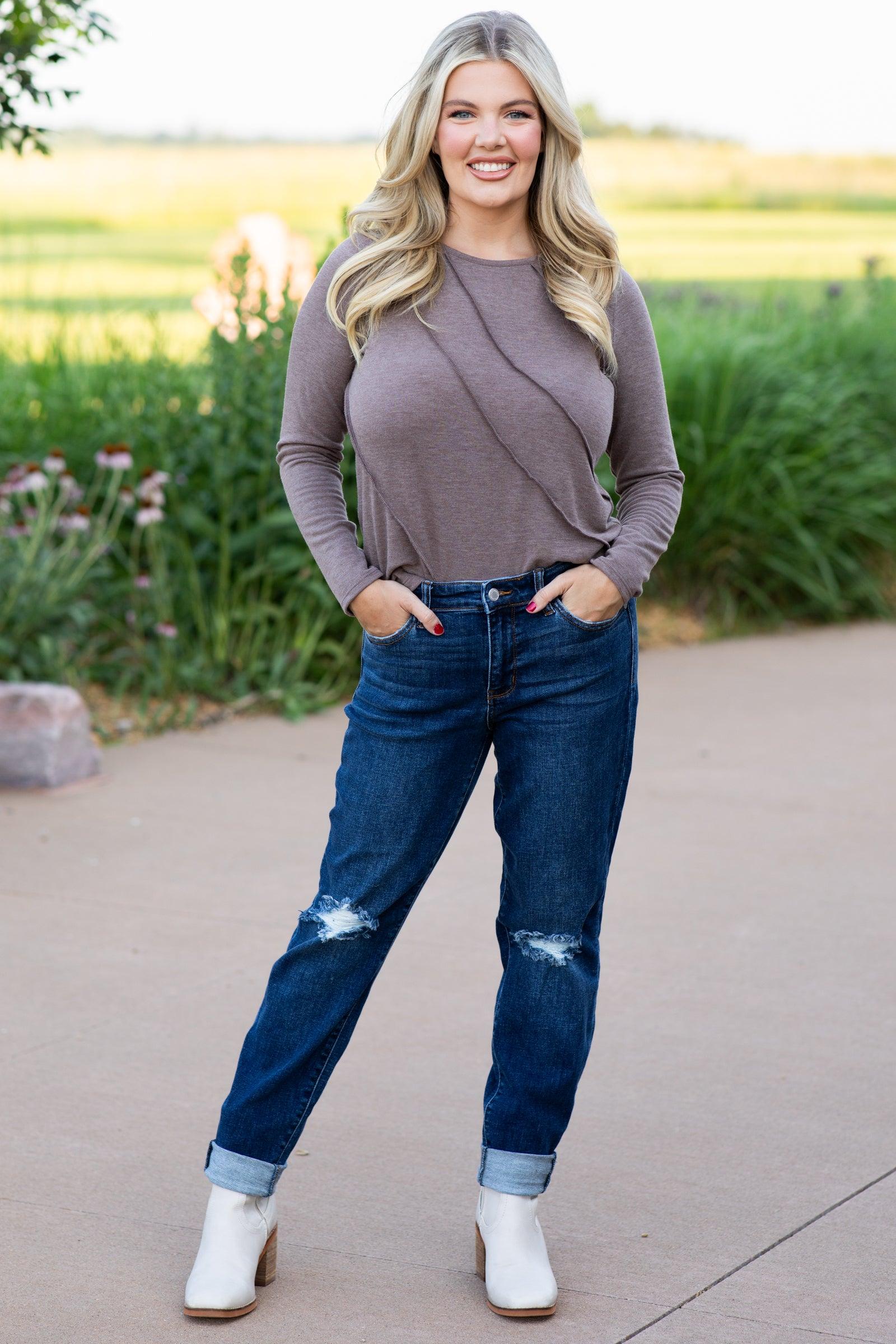 Judy Blue Double Trouble Slim Fit Jeans Product Image