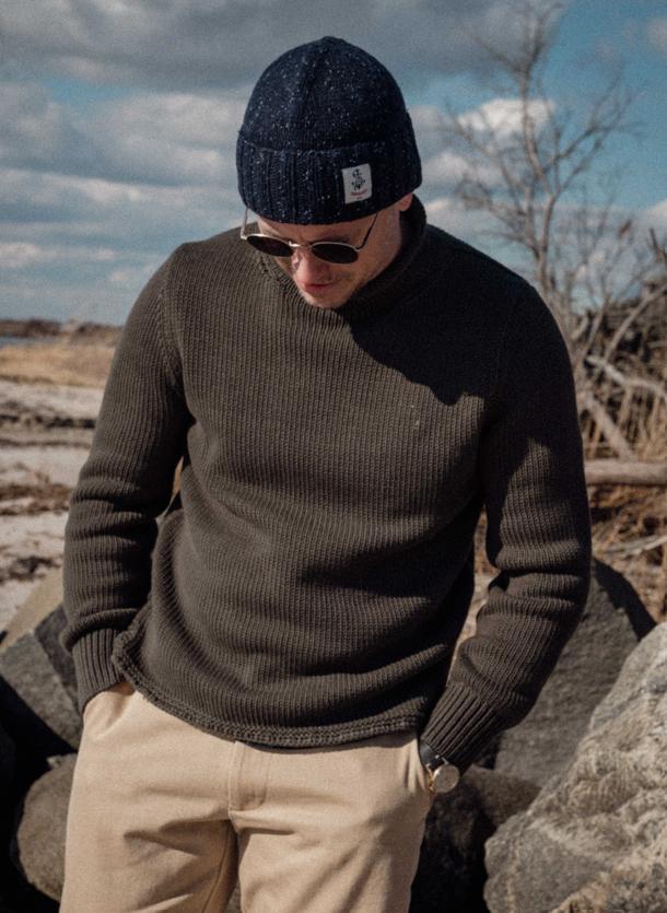 Fisherman's Sweater in Olive Product Image
