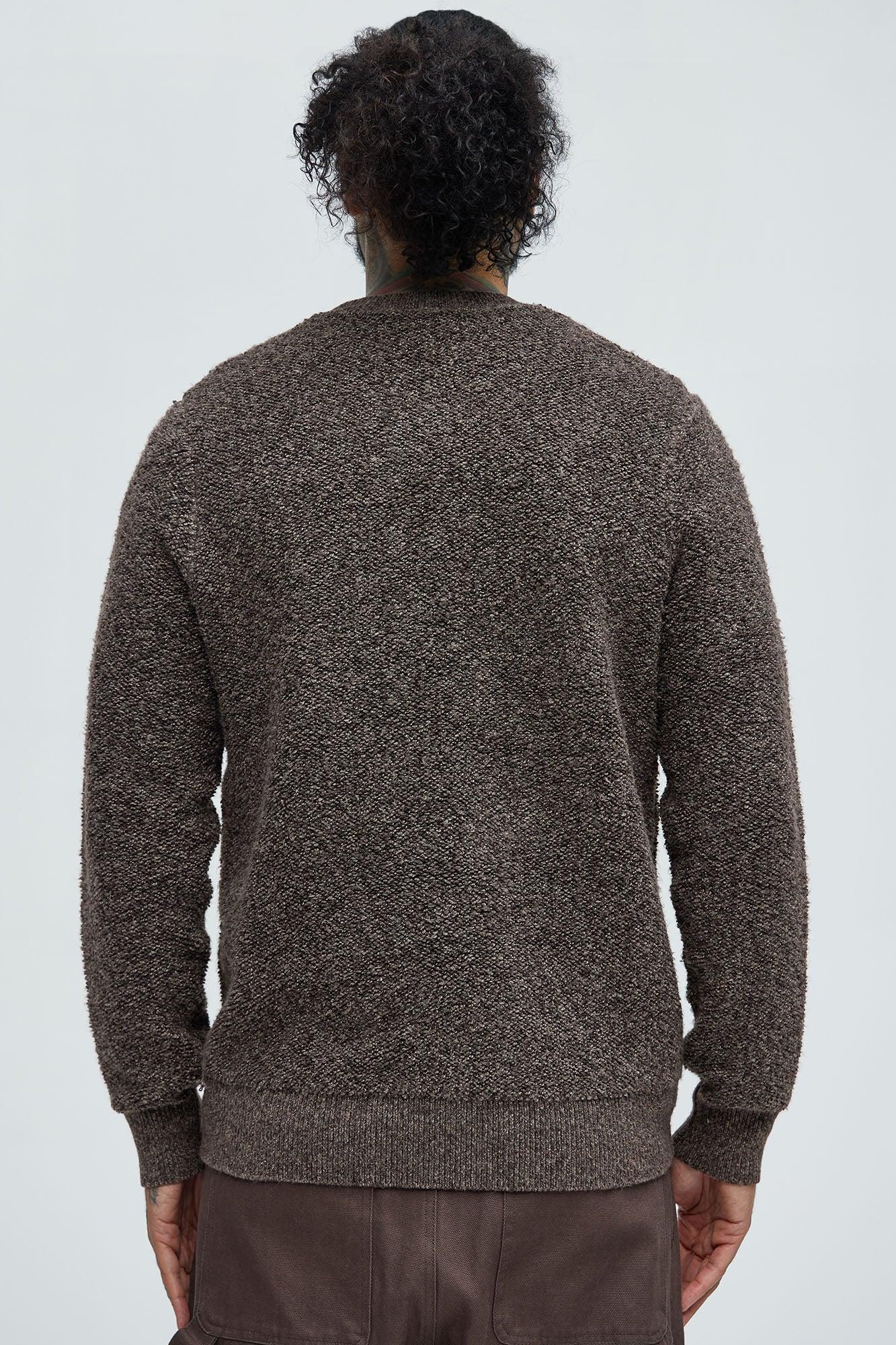 Fortnight Textured Sweater - Brown/combo Product Image