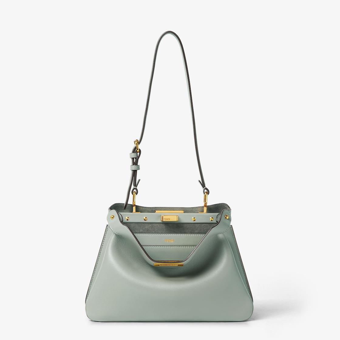 Peekaboo Soft SmallMatcha green leather bag Product Image