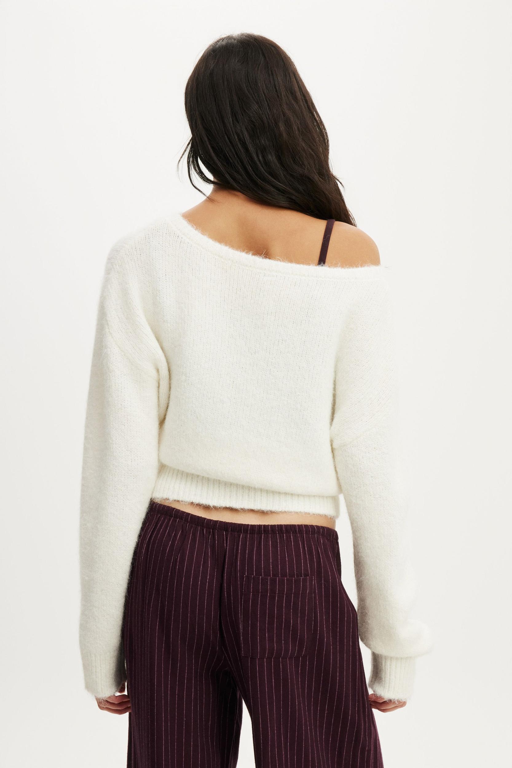 Fluffy Off The Shoulder Knit Product Image