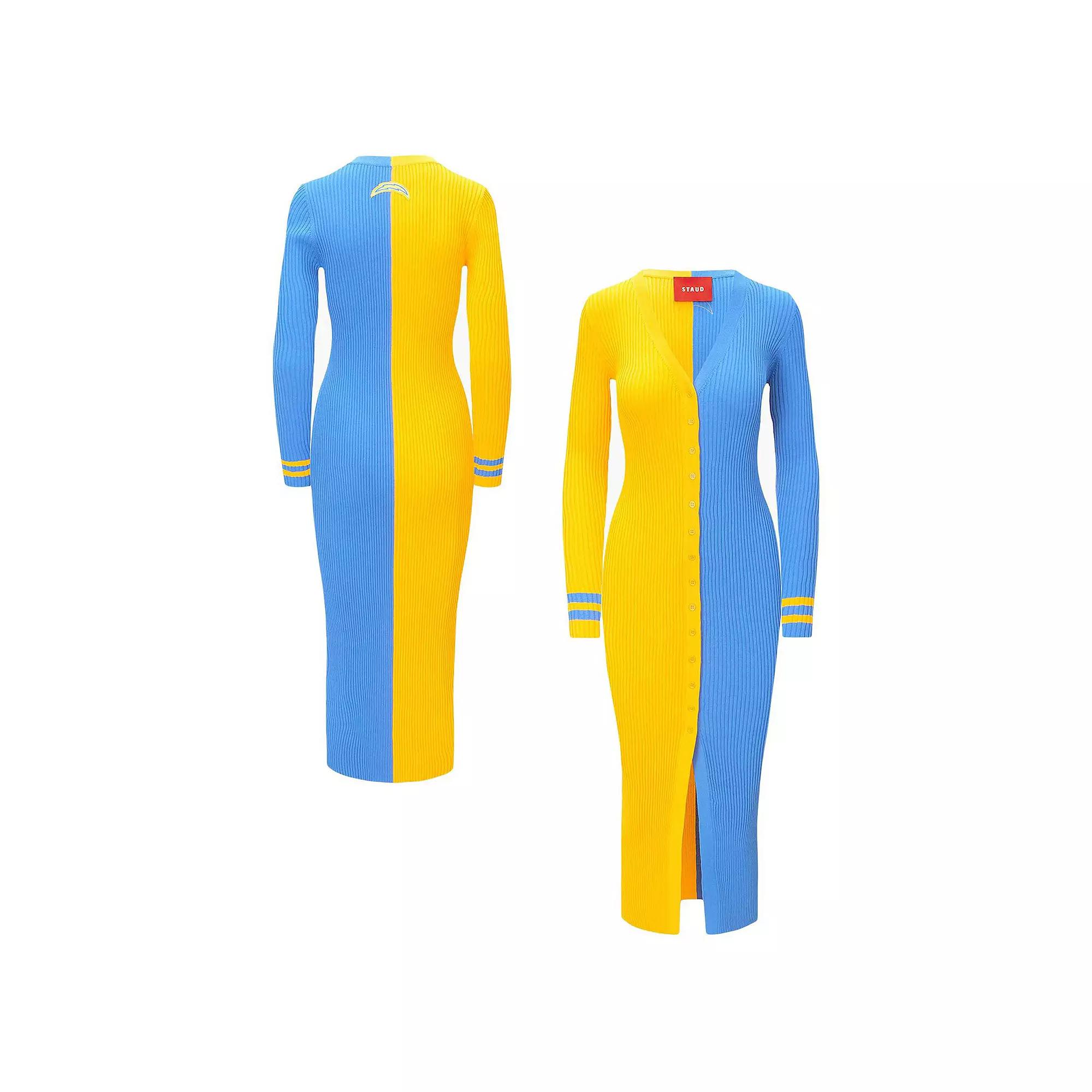 Women's STAUD Teal/Black Jacksonville Jaguars Shoko Knit Button-Up Sweater Dress,  Product Image