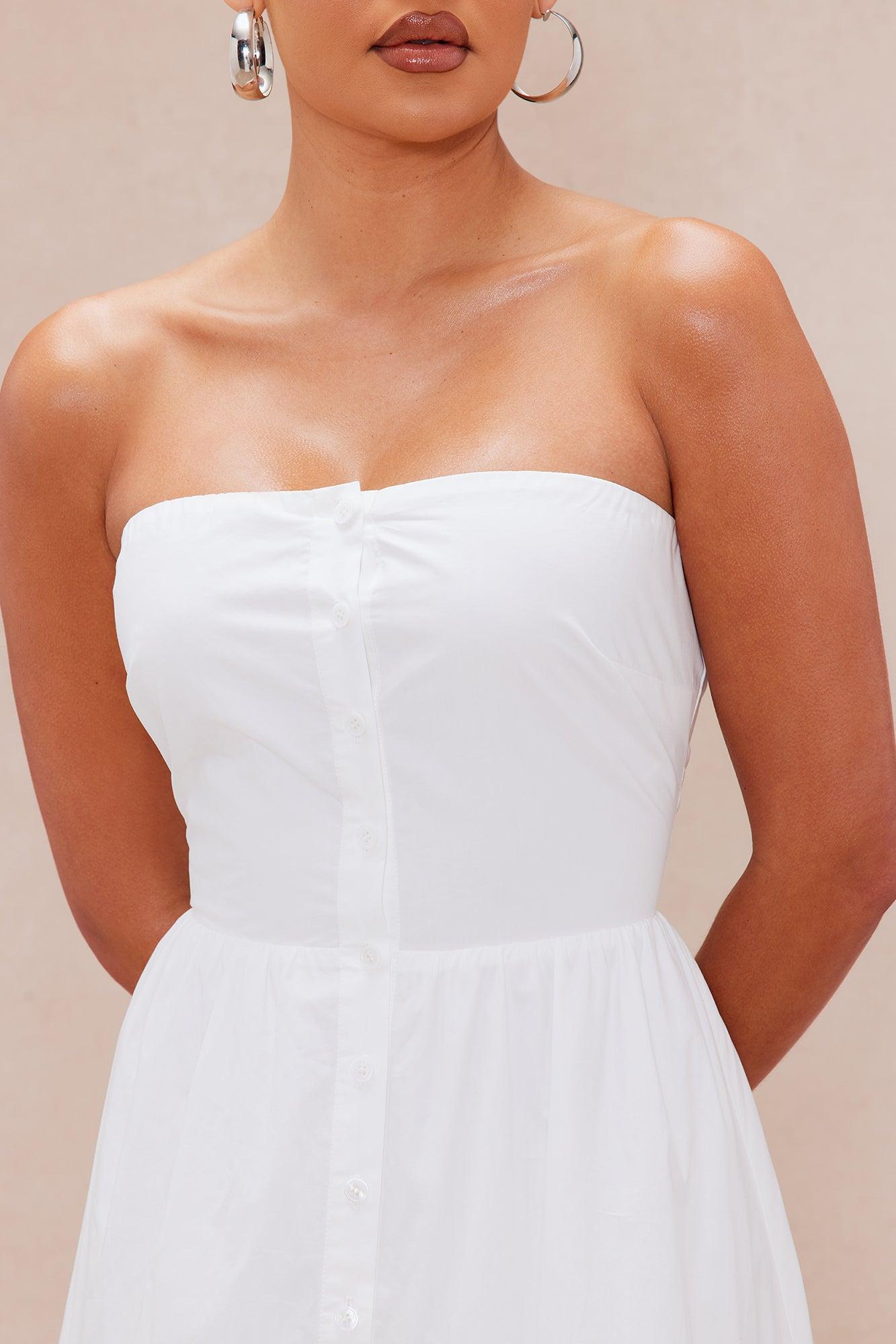 Patricia Poplin Maxi Dress - White Product Image