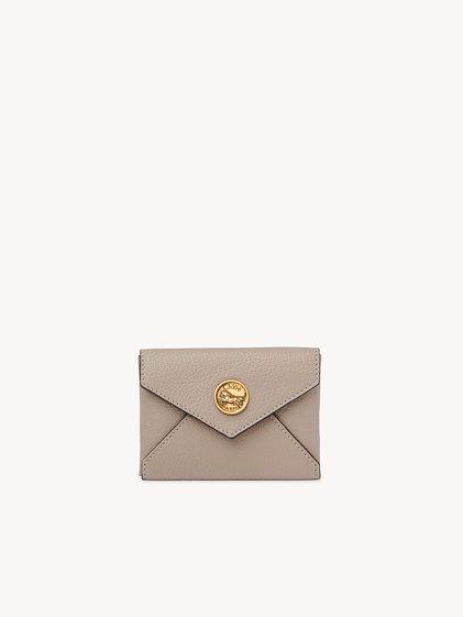 Envelope card holder in grained leather Product Image
