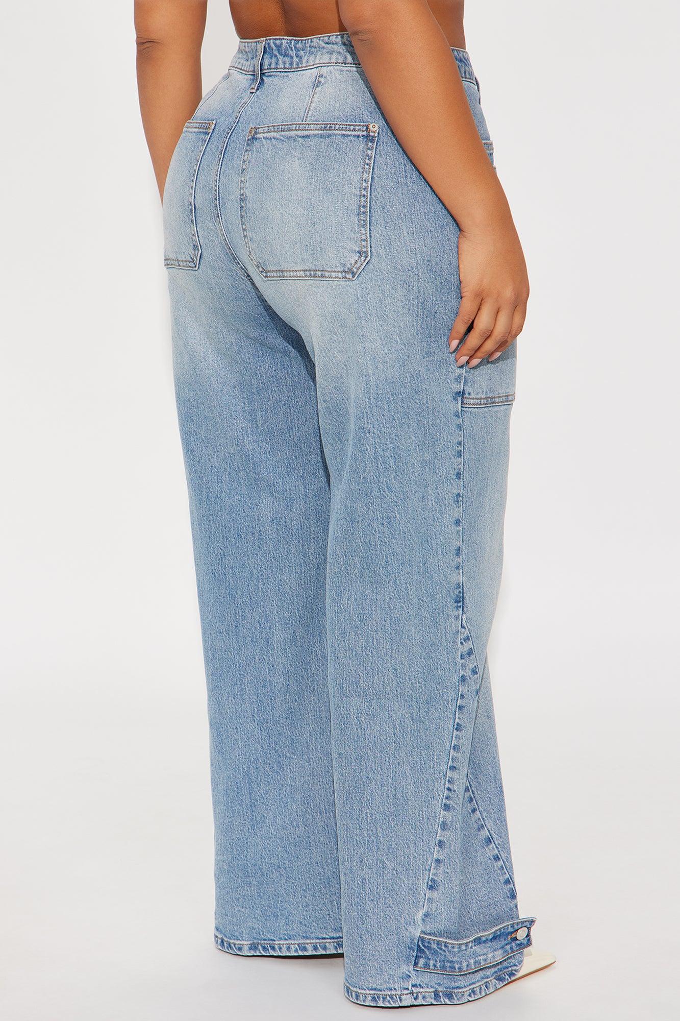Williamsburg Wide Leg Denim Jeans - Light Blue Wash Female Product Image
