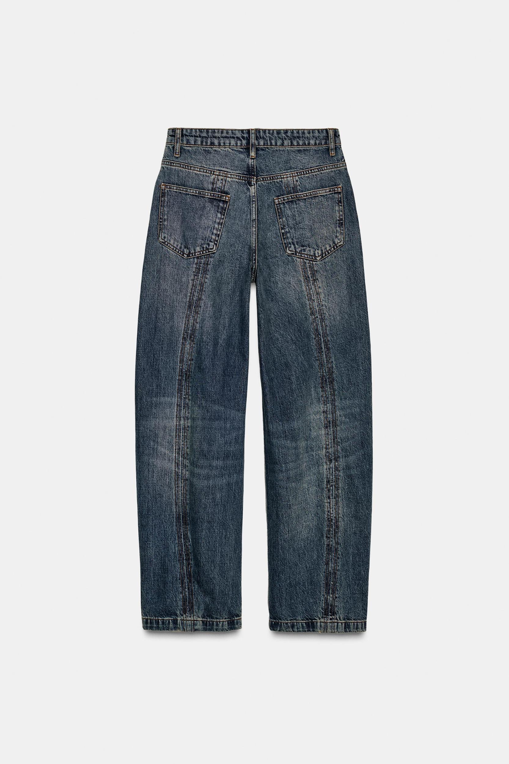 ZW COLLECTION MID-RISE BALLOON JEANS WITH ZIPPERS LIMITED EDITION Product Image