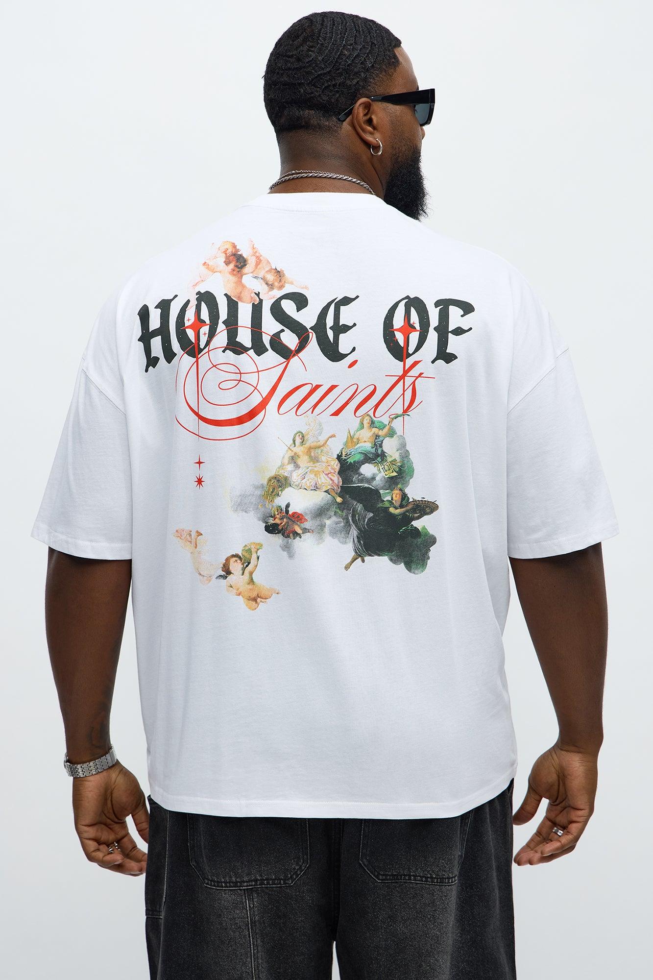 House Of Saints Oversized Short Sleeve Tee - White Male Product Image