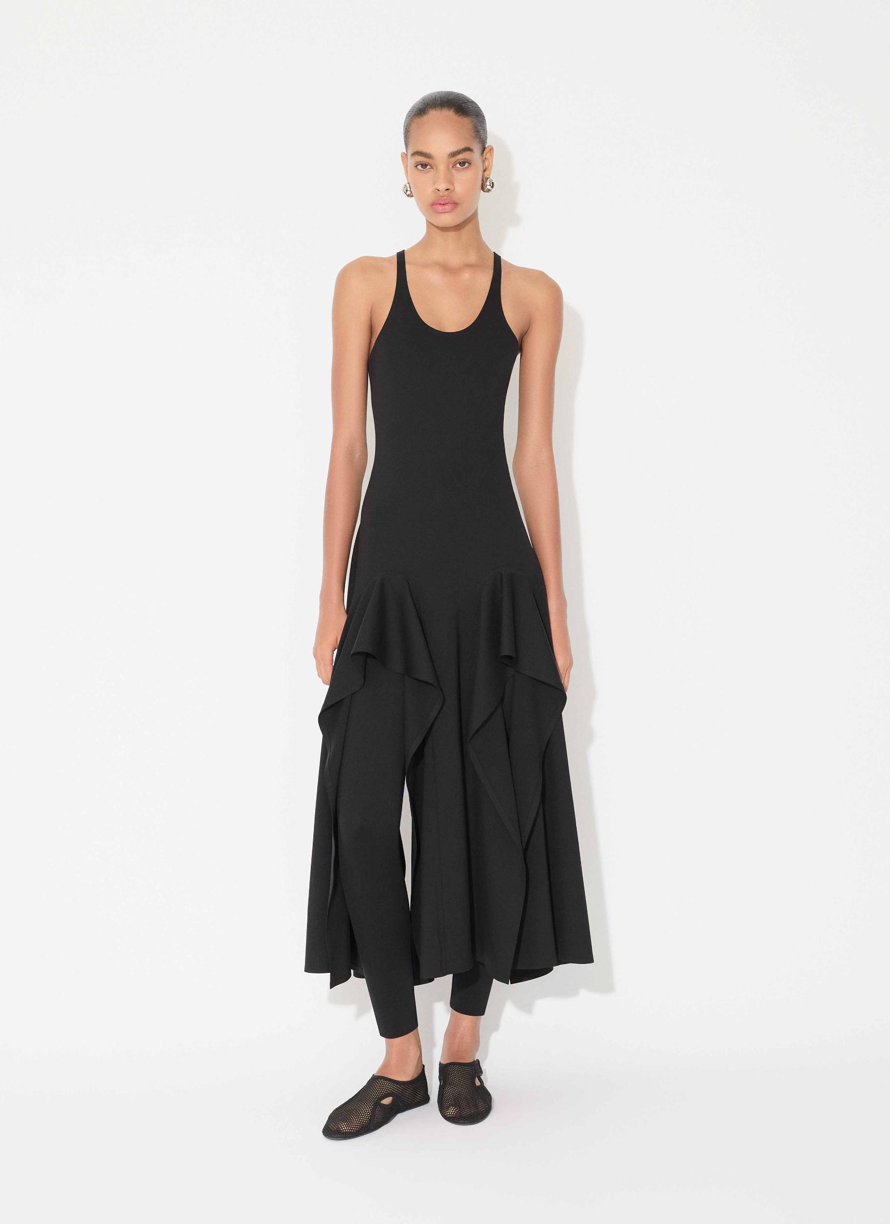 BLACK COMPACT JERSEY TECHNICAL DRESS Product Image