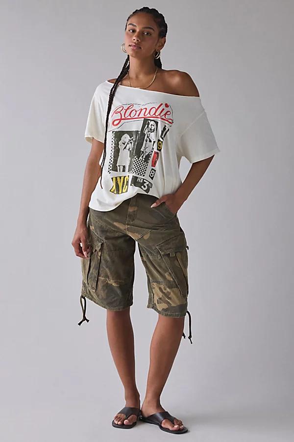 DAY Rock Band Graphic Off-The-Shoulder Oversized Tee Womens at Urban Outfitters Product Image