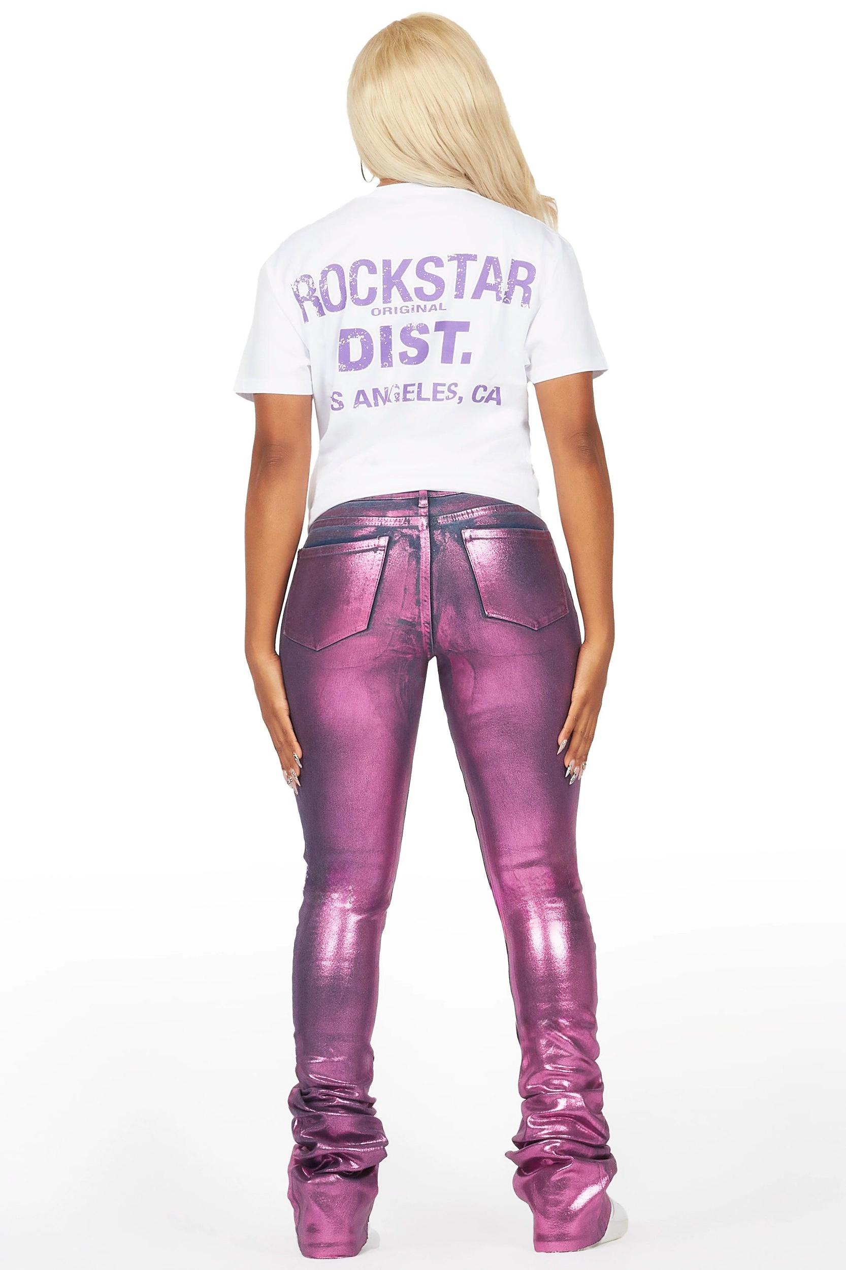 Rayshelle White/Dark Wash T-Shirt & Jean Set Female Product Image