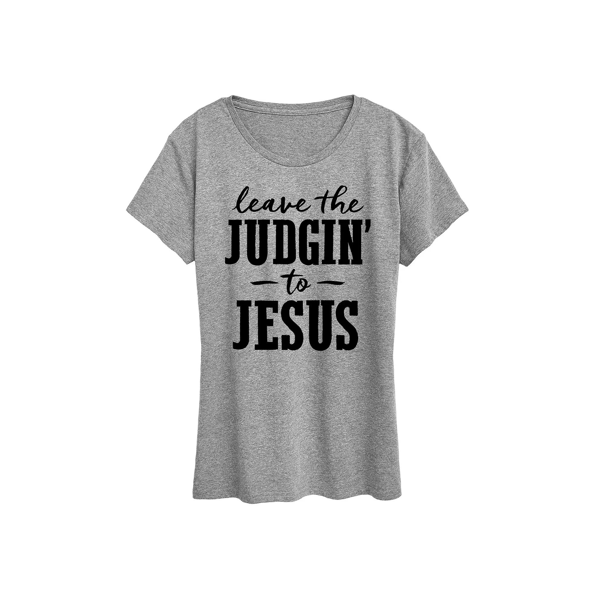 Women's Leave The Judgin' To Jesus Graphic Tee, Girl's,  Product Image