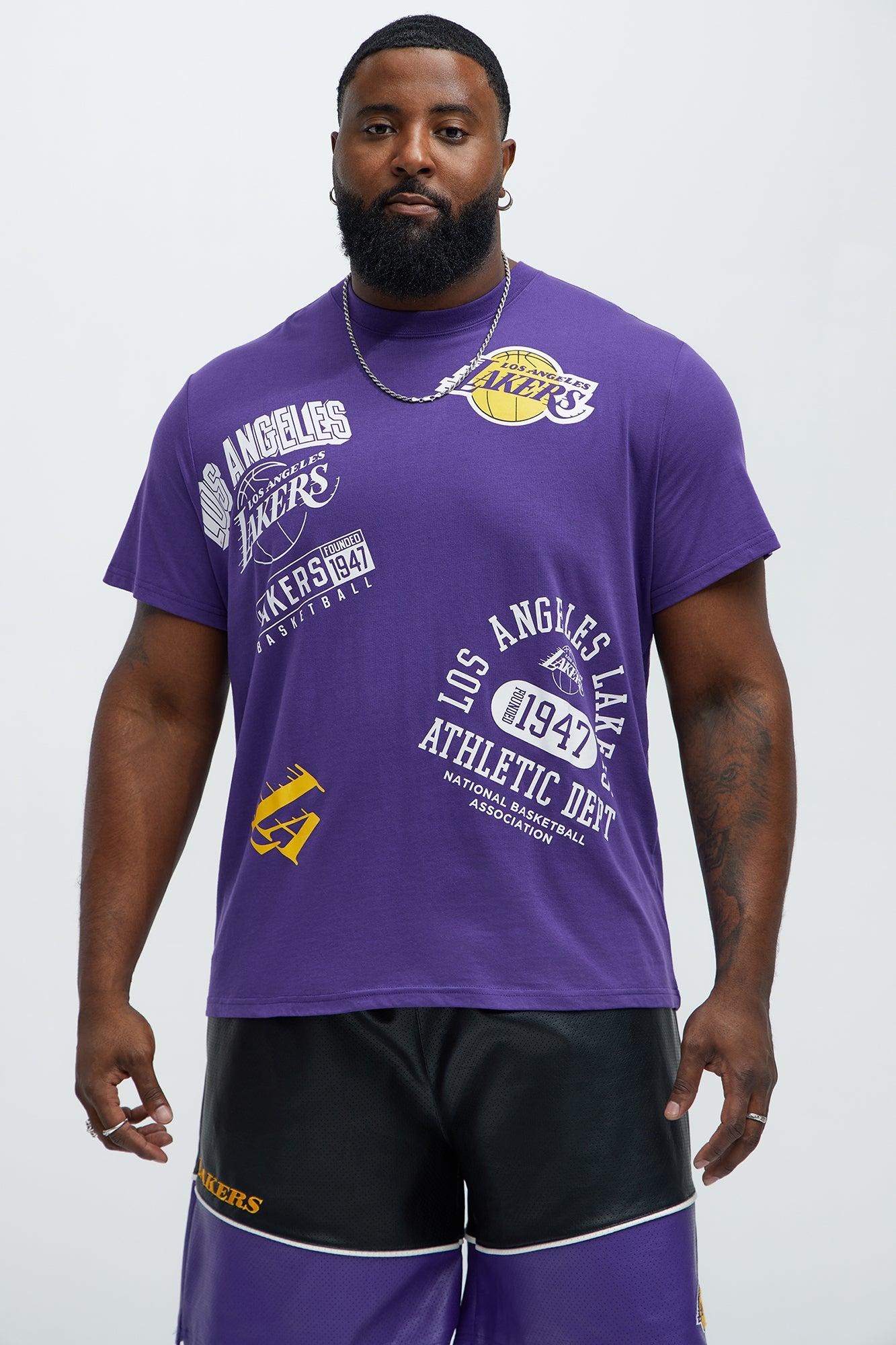 Lakers Slap Shots Short Sleeve Tee - Purple Product Image