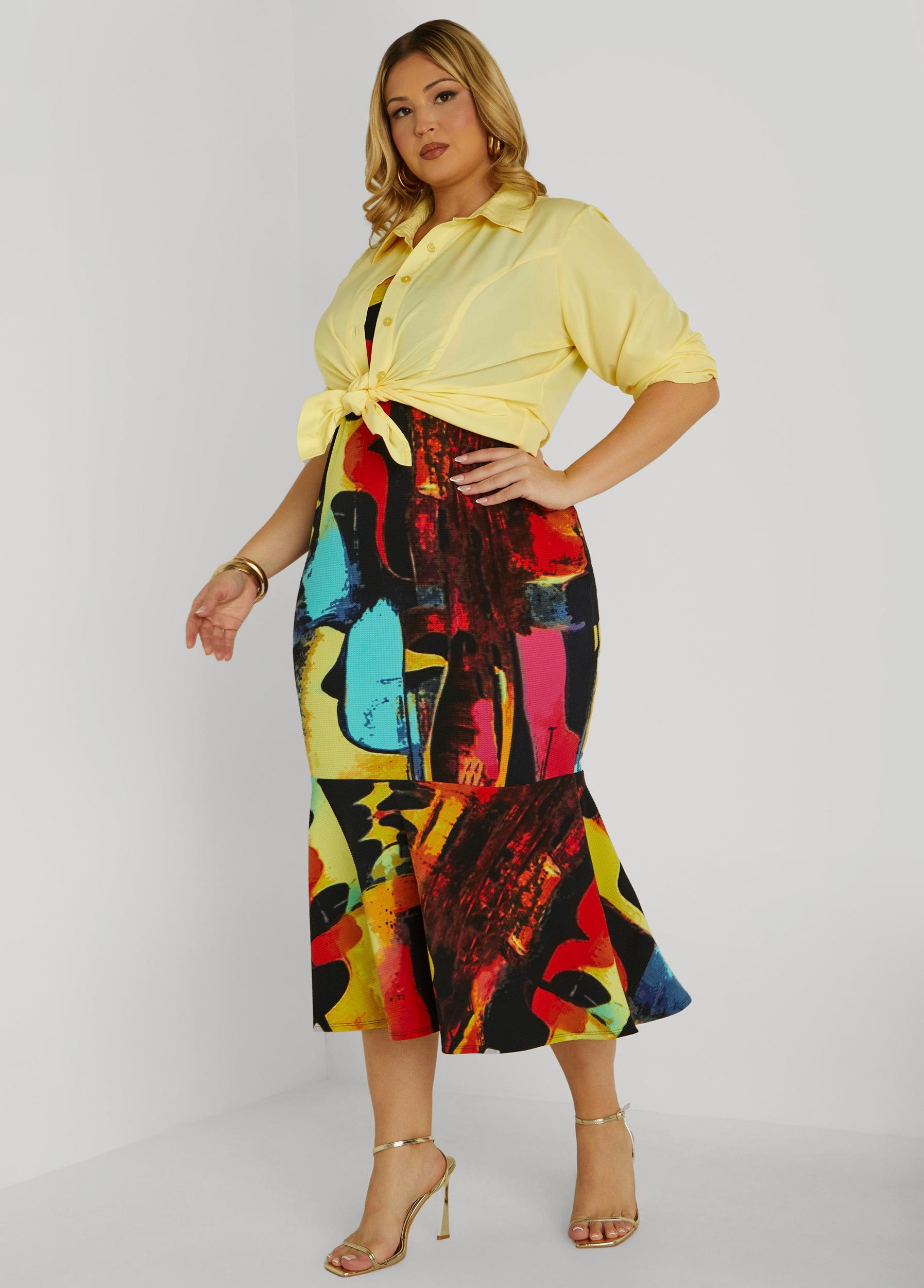 Printed Midaxi Bodycon Dress Product Image