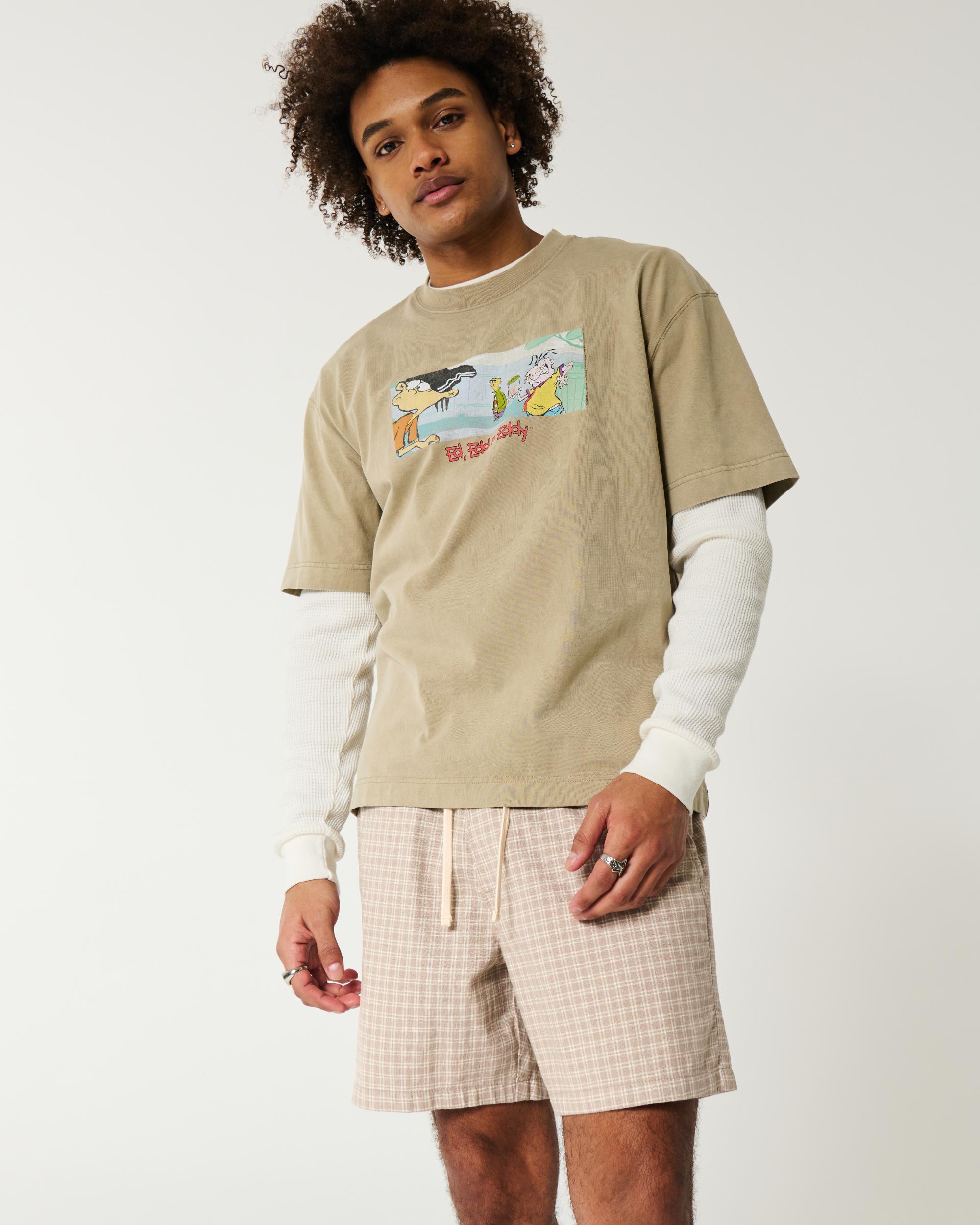 Mid-Thigh Twill Pull-On Shorts Product Image