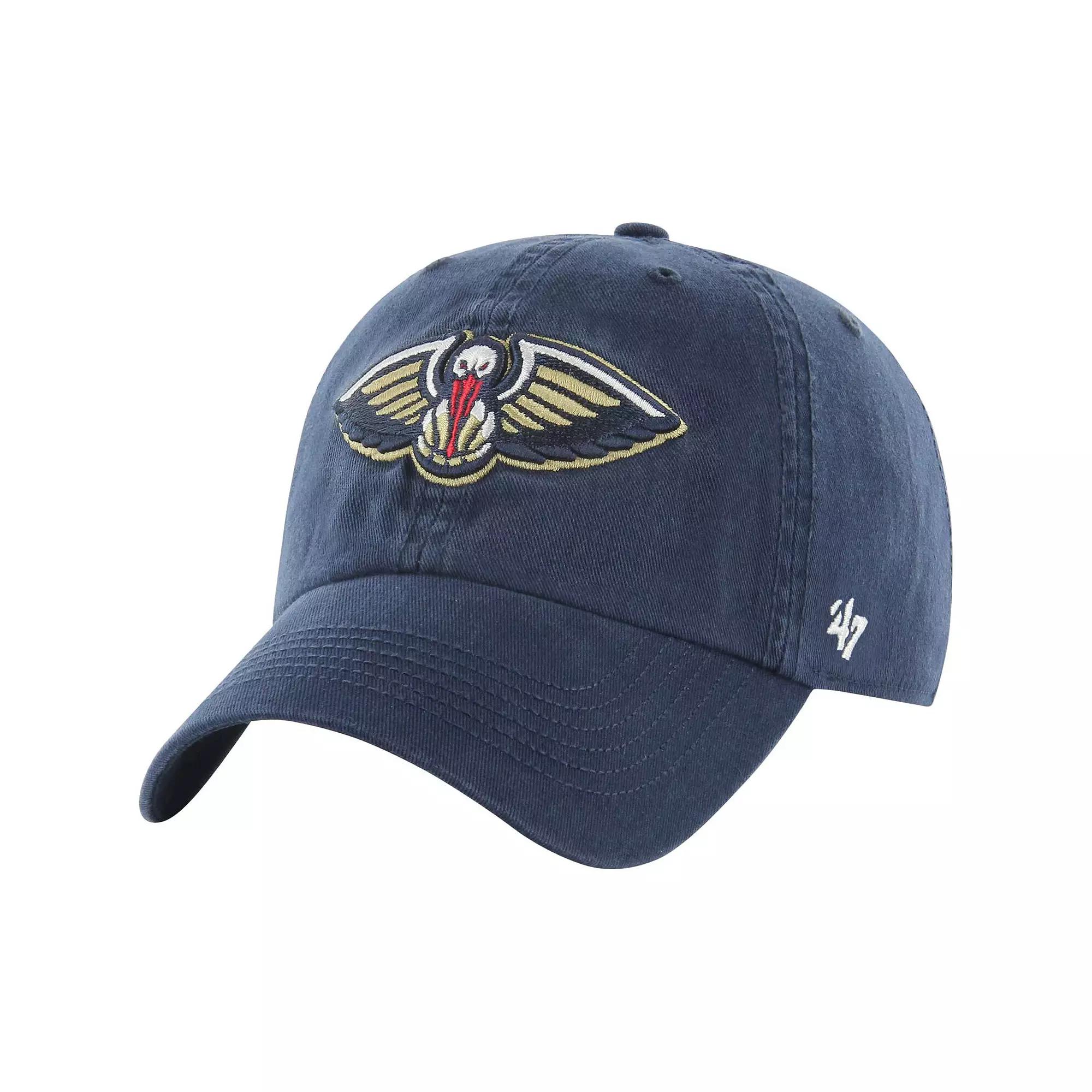 Men's '47 Navy New Orleans Pelicans Classic Franchise Fitted Hat,  Product Image