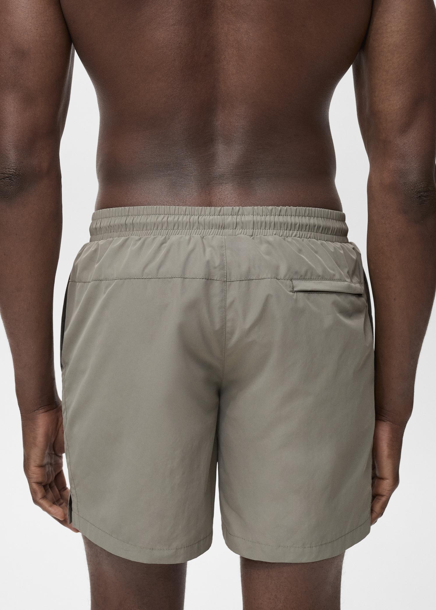 Swimsuit with zip pockets - Men | MANGO USA Product Image