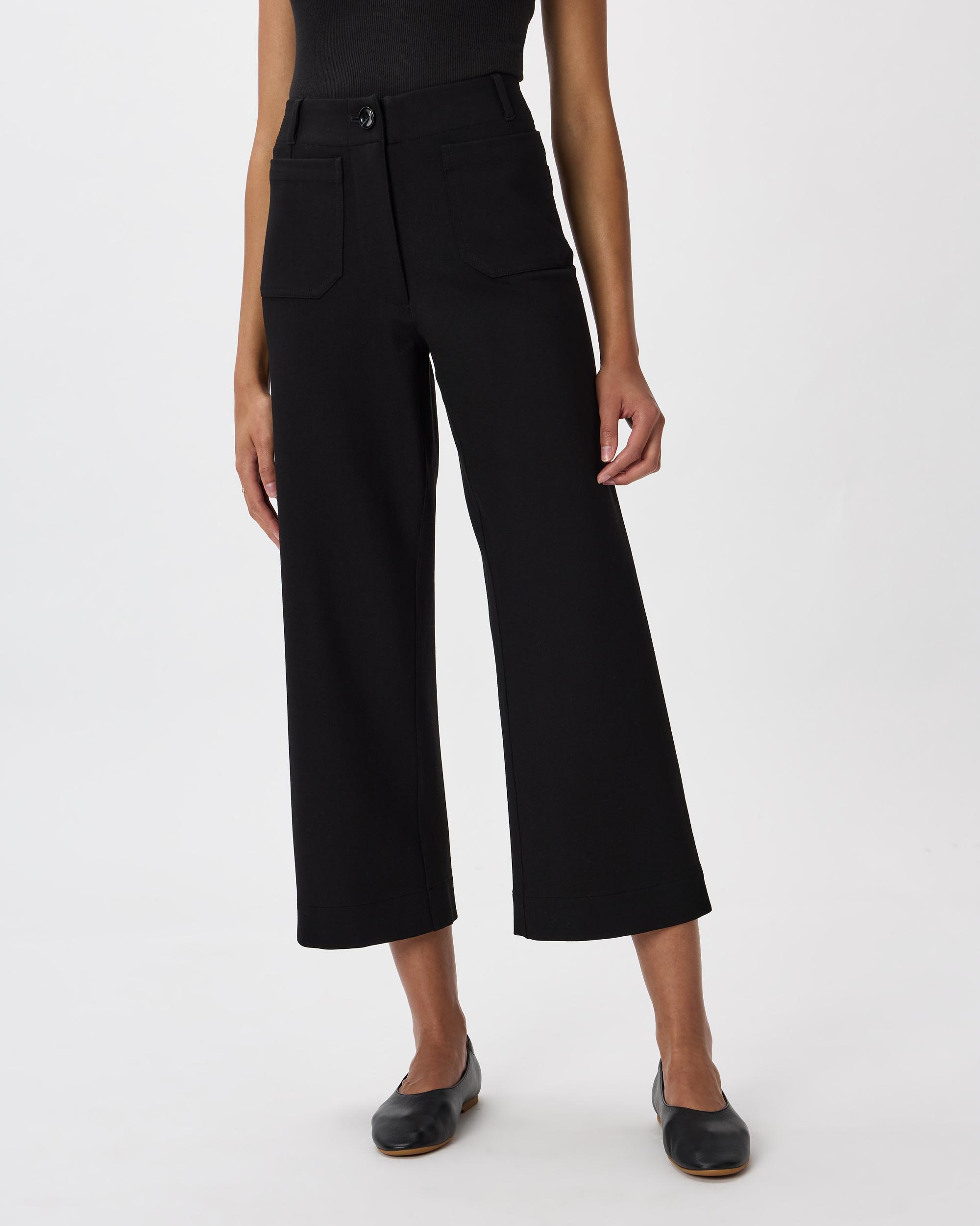 Quince | Women's Ultra-Stretch Ponte Cropped Wide Leg Pants Rayon Product Image