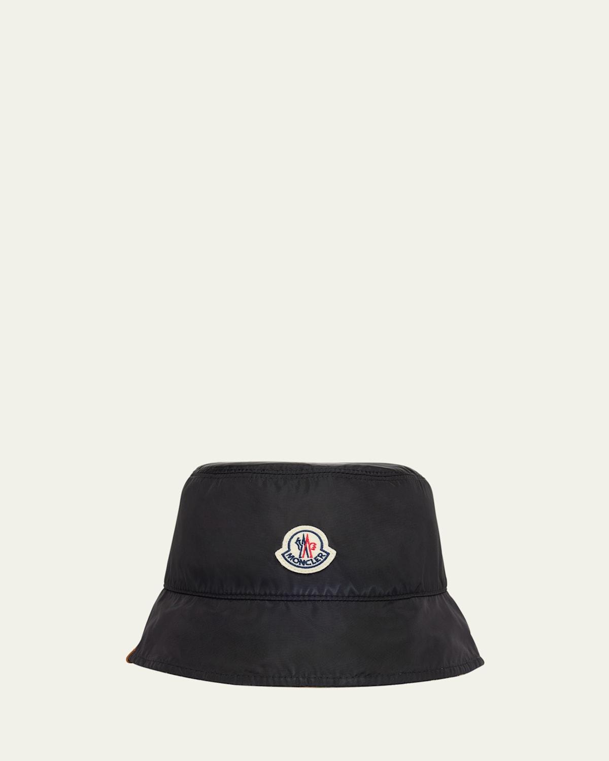 MONCLER Logo Patch Bucket Hat In Black Product Image