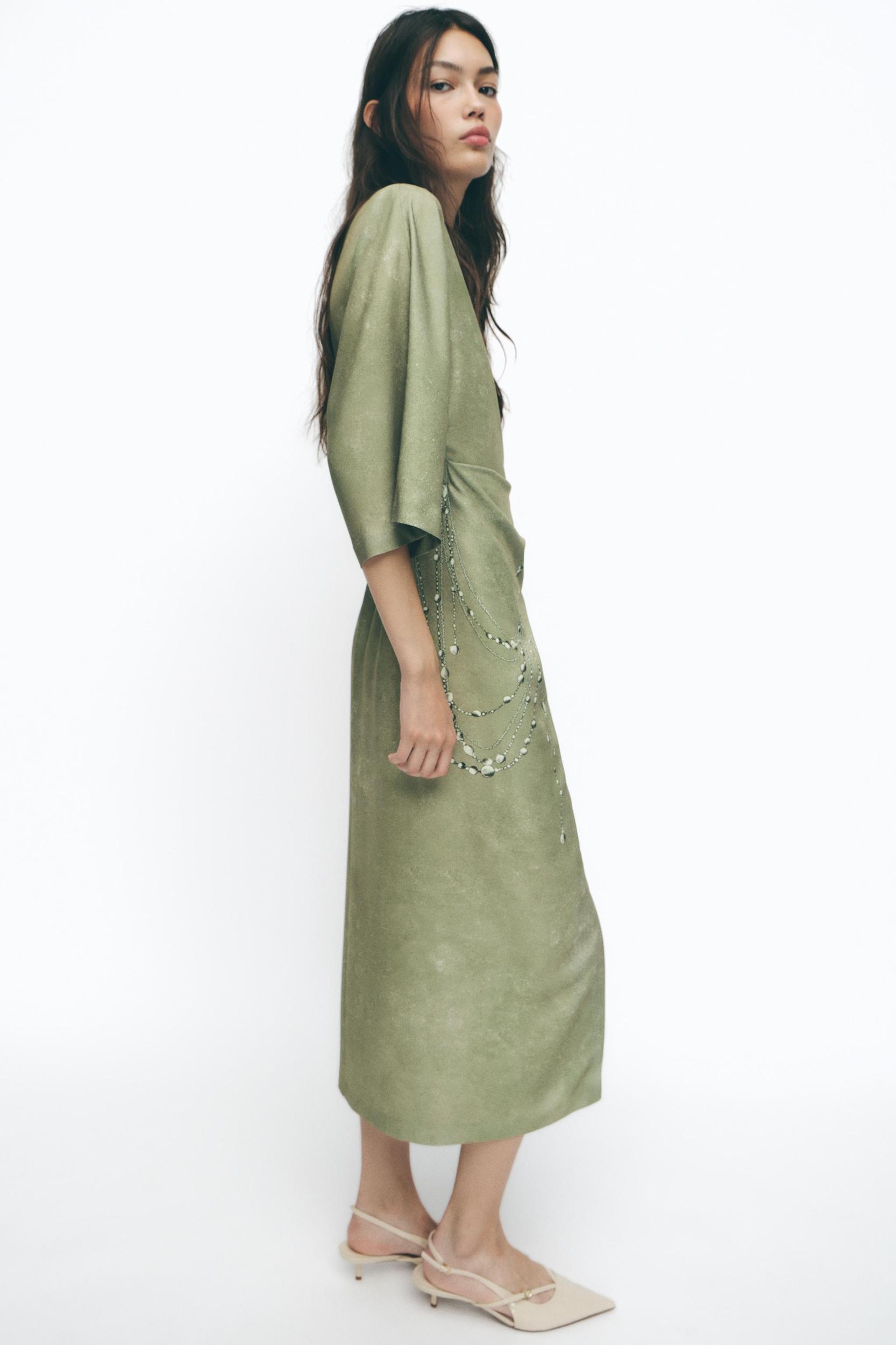 CHAIN PRINT MIDI DRESS Product Image