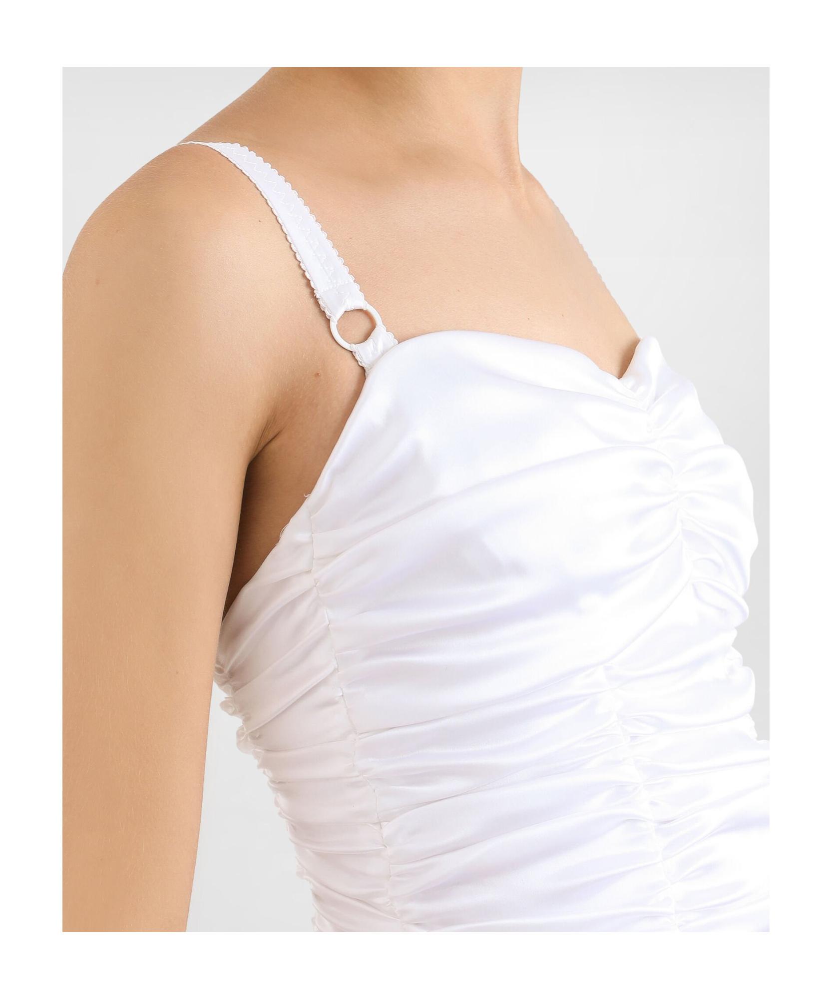 DOLCE & GABBANA Knee Length Dress Adjustable Straps In White Product Image