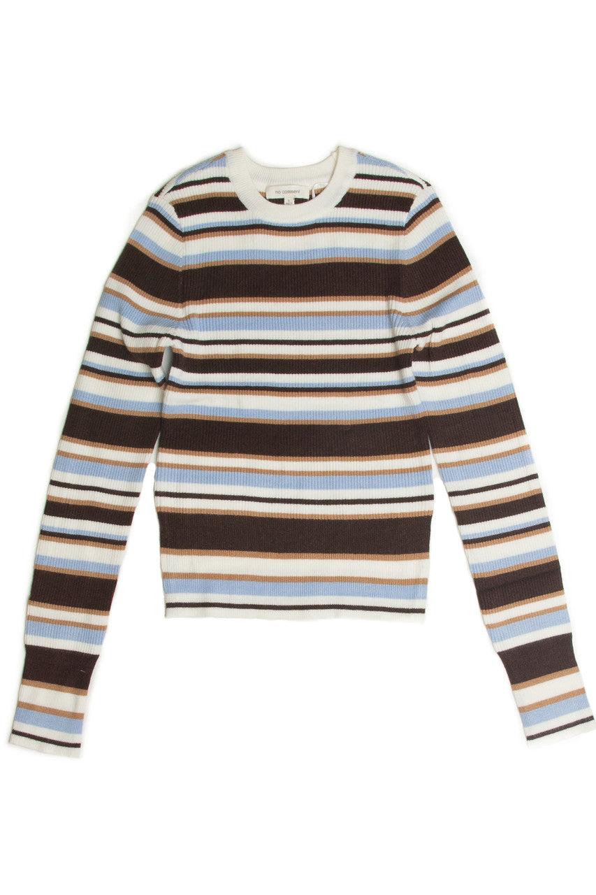 Gardenia Striped Pullover Sweater Product Image