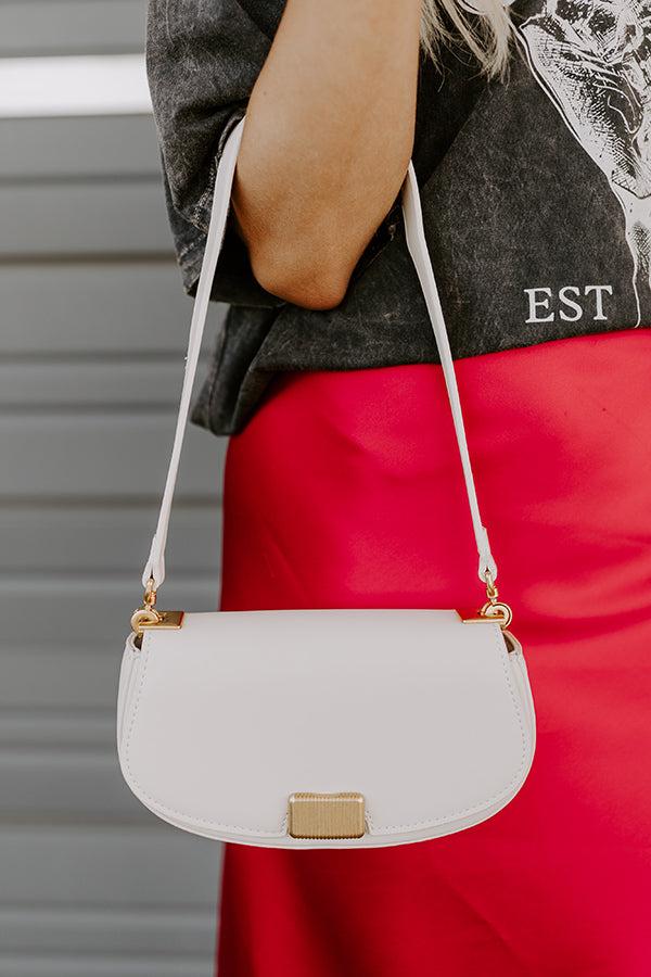 Simple Staple Faux Leather Purse in Ivory Product Image