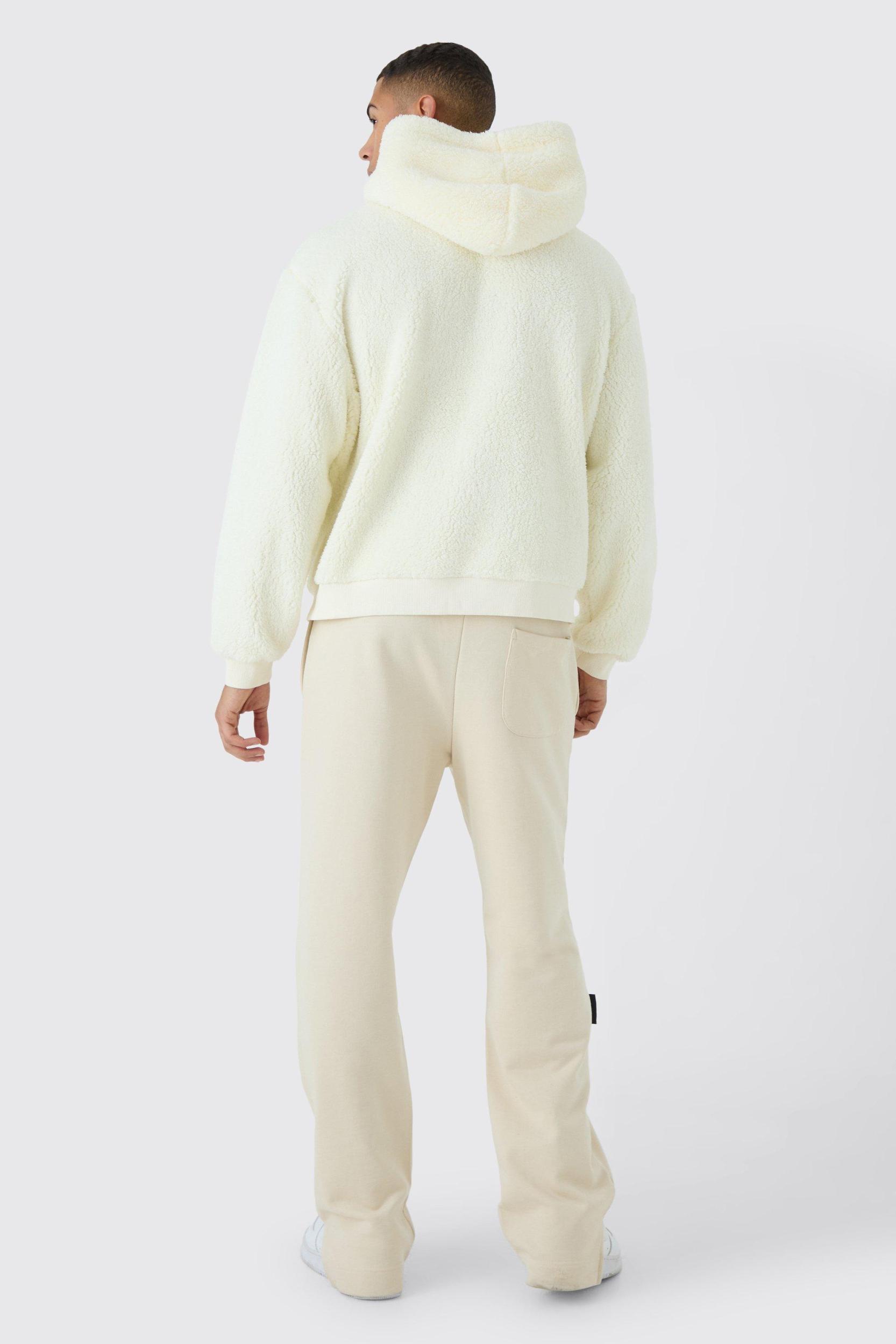 Oversized Boxy Borg Over The Head Hoodie | boohooMAN USA Product Image