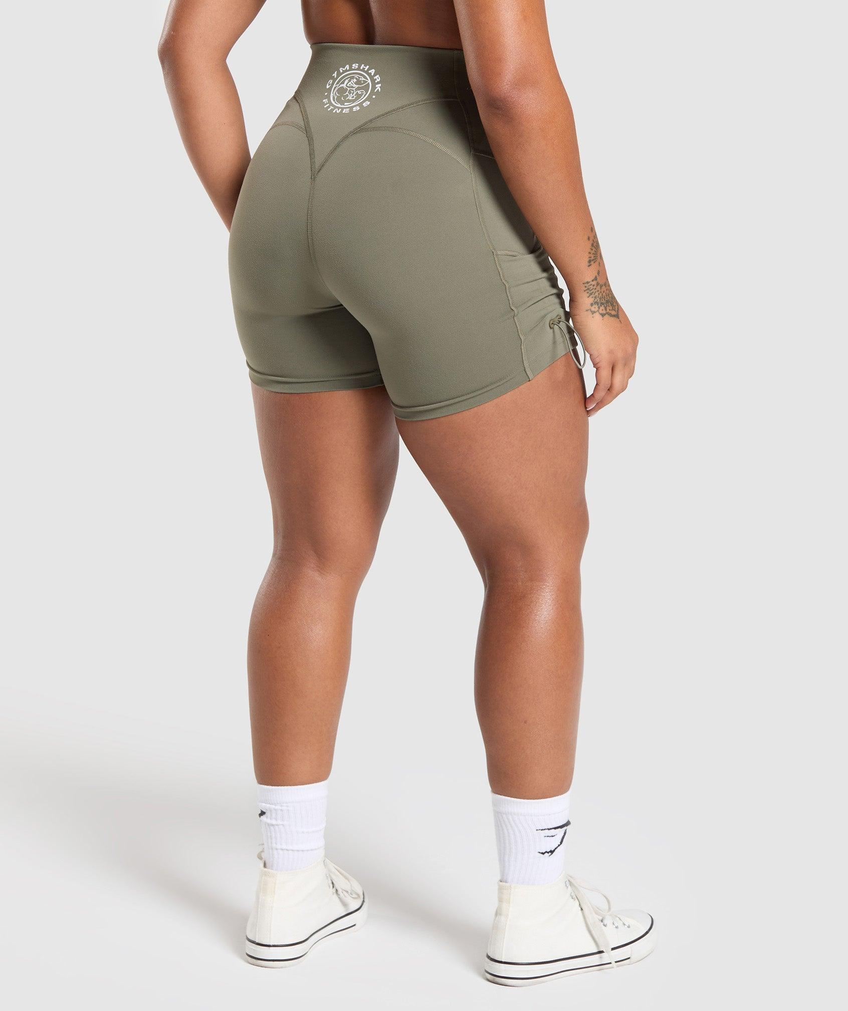Gymshark Legacy Logo Tight Shorts - Base Green Female Product Image