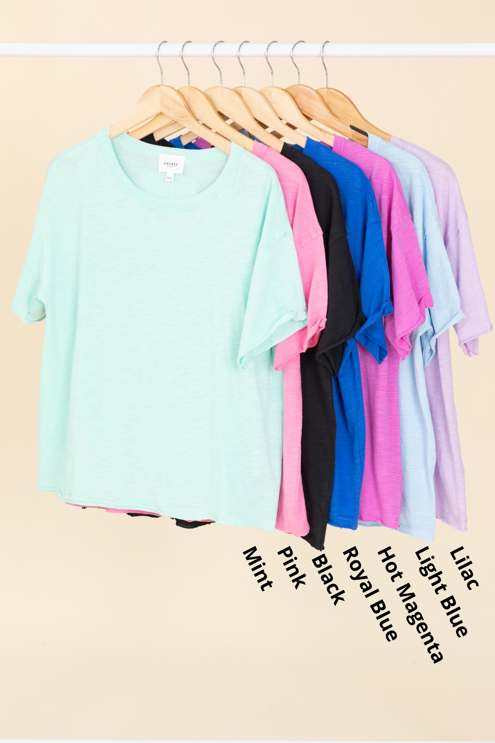 Heather Crewneck Short Sleeve Knit Tops Product Image