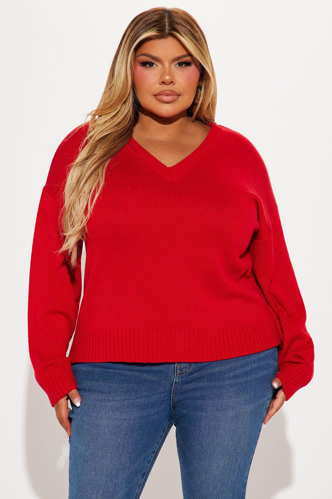 My Favorite Oversized Sweater - Red Product Image