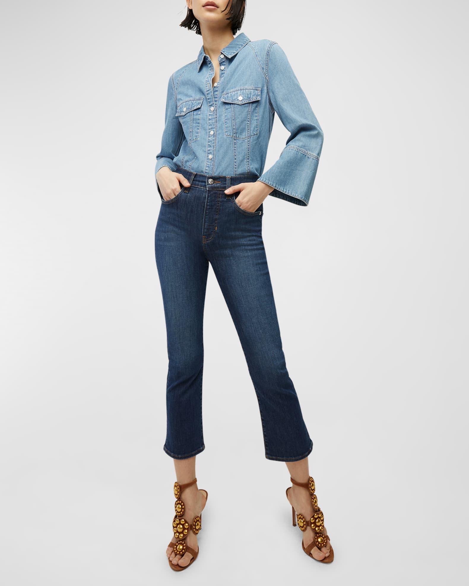 Carly Kick Flare Ankle Jeans Product Image