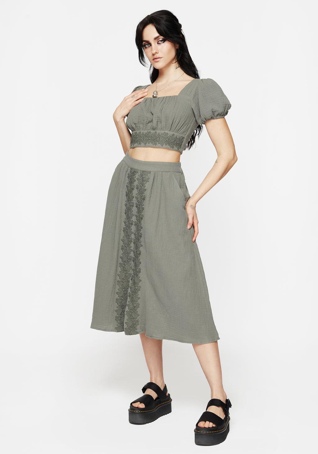 Alder Cotton Ivy Detail Crop Top Product Image