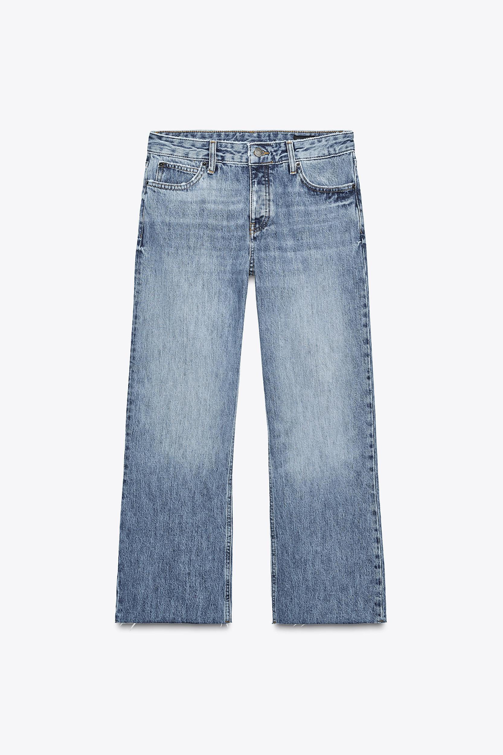 ZW COLLECTION LOW-RISE CROPPED FLARE JEANS Product Image