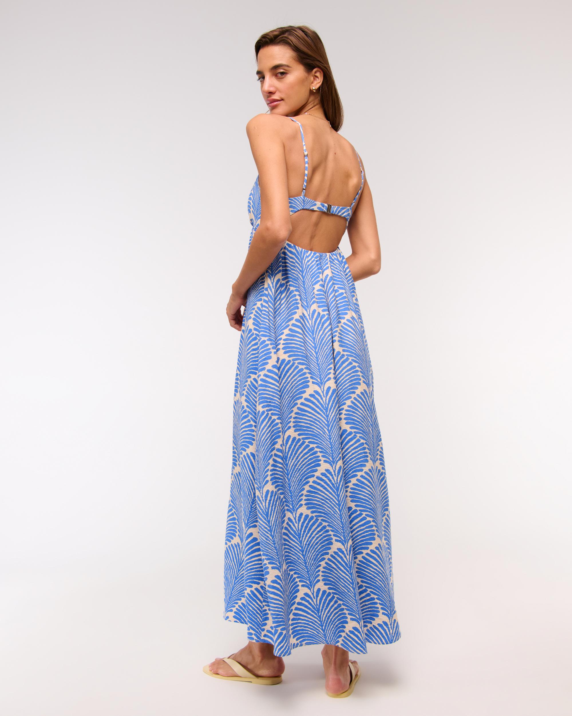 Bra-Free Clasp-Back Flowy Maxi Dress Product Image