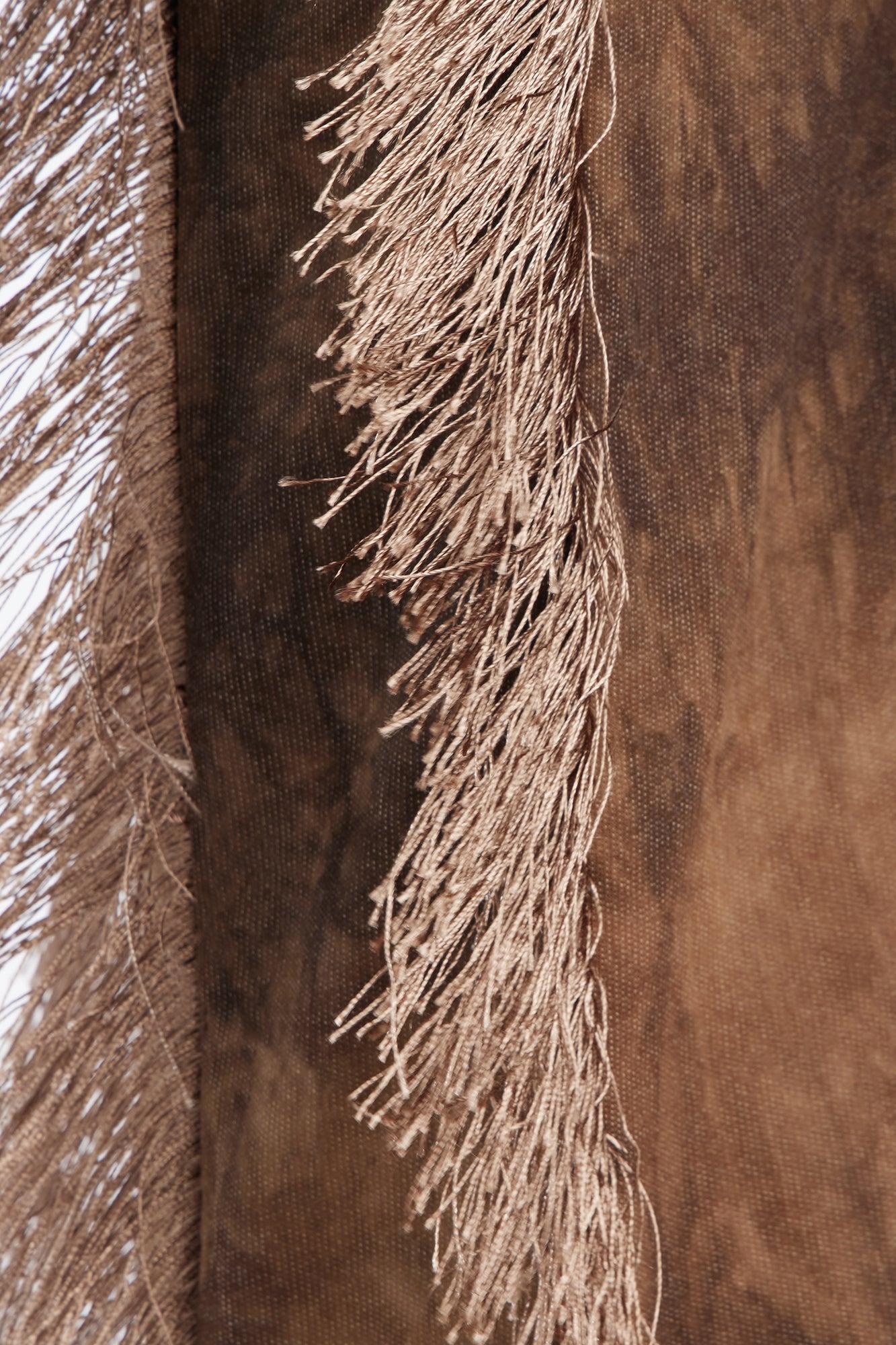 Show Me Something Fringe Wide Leg Pant 33″ - Brown Female Product Image